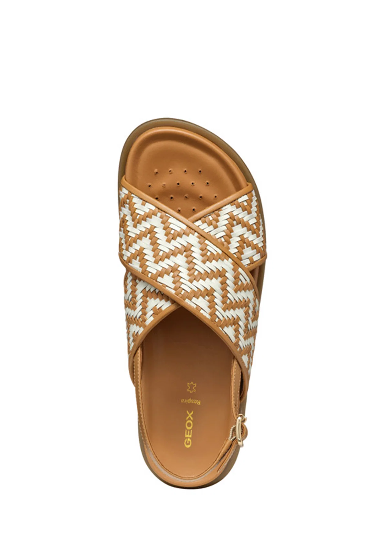 Geox Kadın Camel D Adelash E - Shi.Goat Lea Örgü Deri Sandalet - Image 6