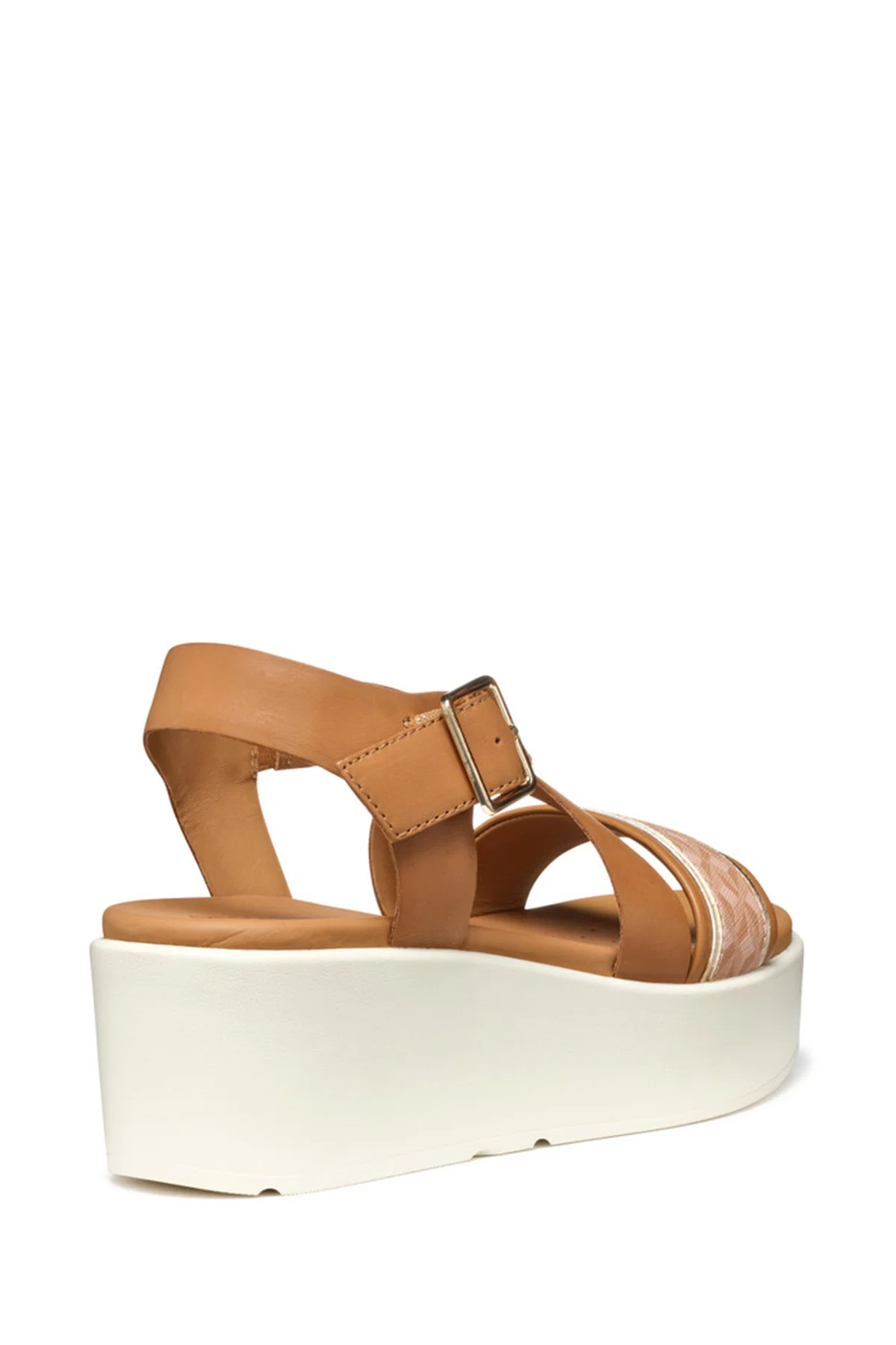 Geox Kadın Camel D Xand 2.2s Kalın Tabanlı Deri Sandalet - Image 4