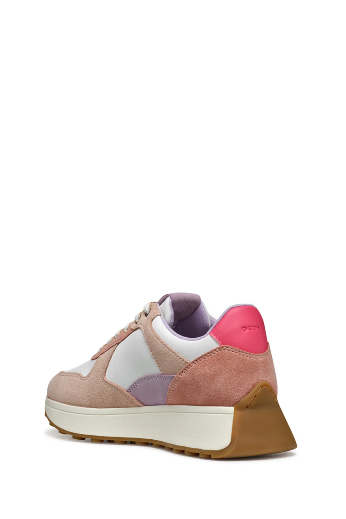 Geox Kadın Çok Renkli D Amabel A - Nappa + Suede Bağcıklı Deri Sneaker - Image 2