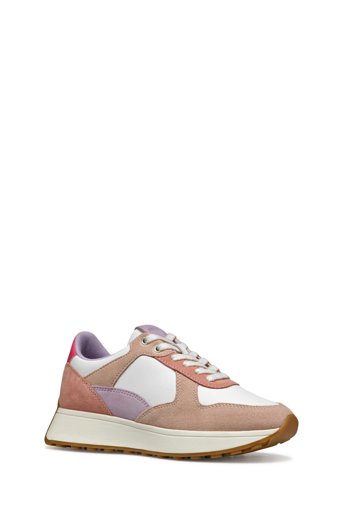 Geox Kadın Çok Renkli D Amabel A - Nappa + Suede Bağcıklı Deri Sneaker - Image 3
