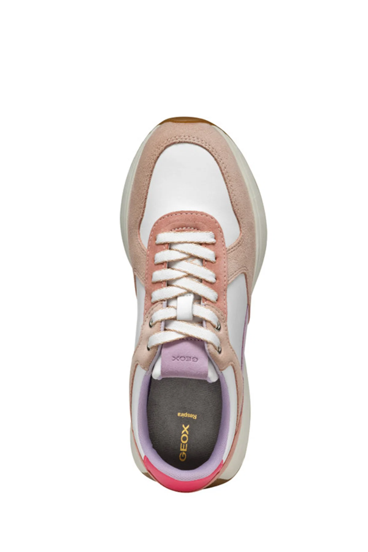 Geox Kadın Çok Renkli D Amabel A - Nappa + Suede Bağcıklı Deri Sneaker - Image 5