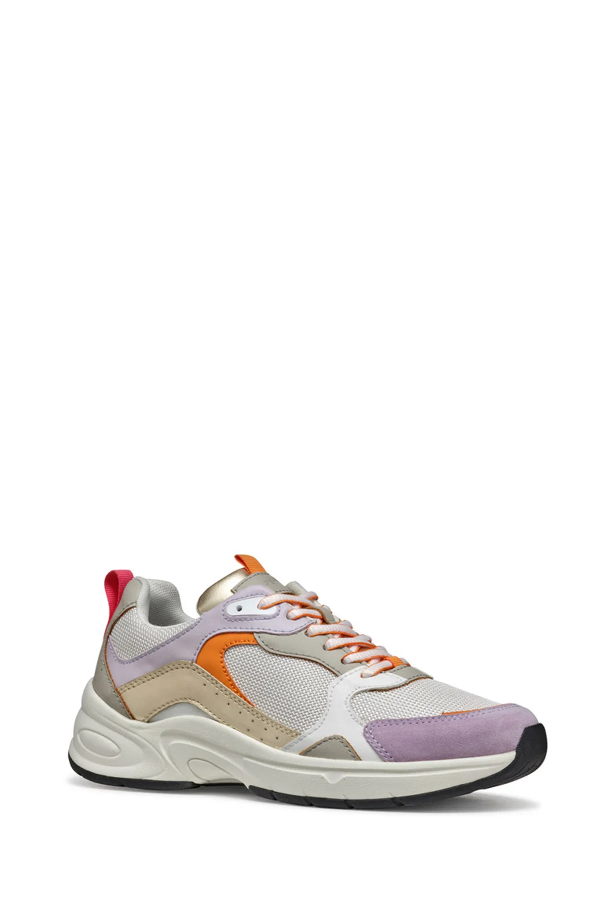 Geox Kadın Çok Renkli Zarvia Bağcıklı Kalın Tabanlı Deri Sneaker - Image 2