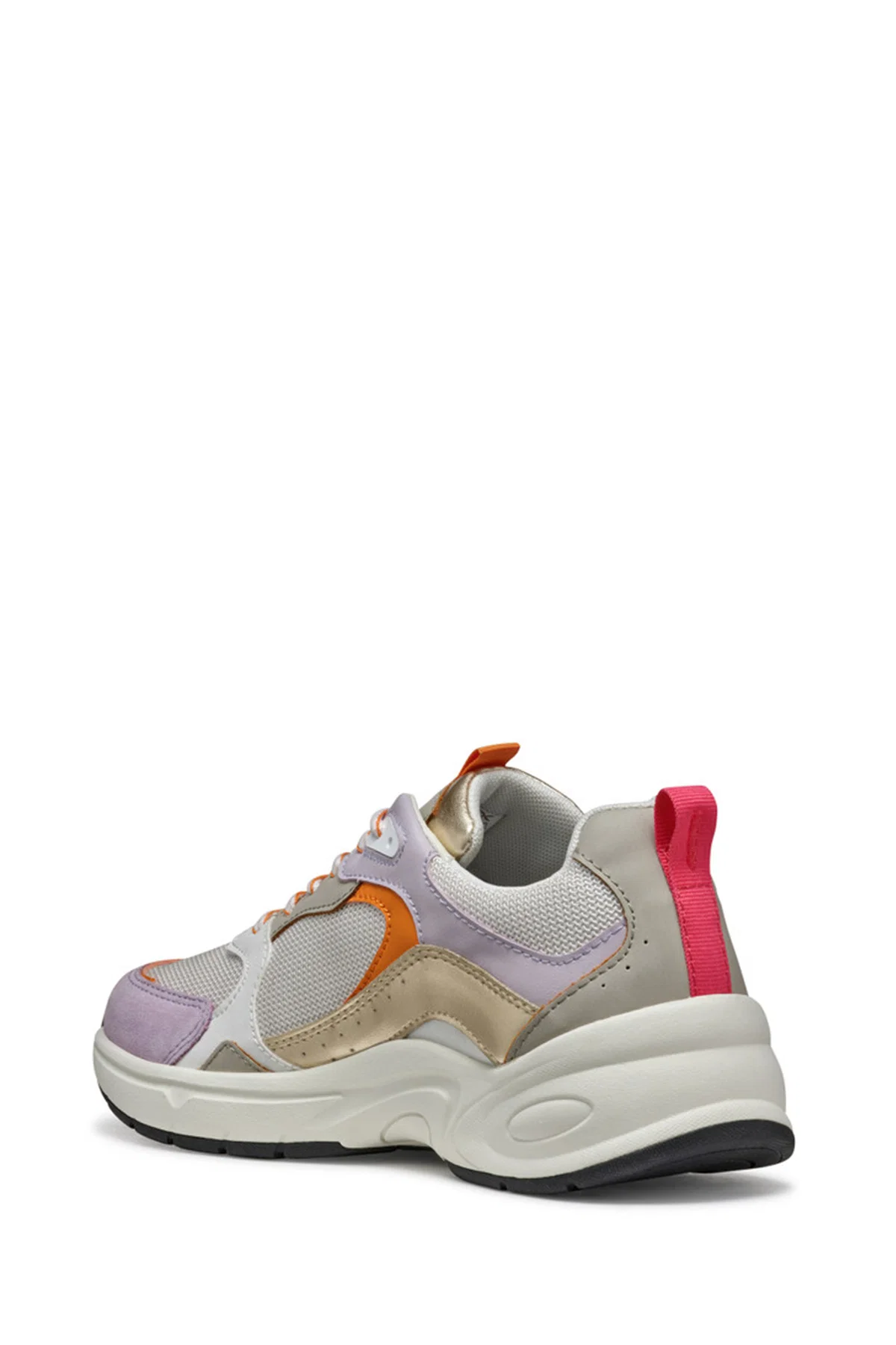 Geox Kadın Çok Renkli Zarvia Bağcıklı Kalın Tabanlı Deri Sneaker - Image 3