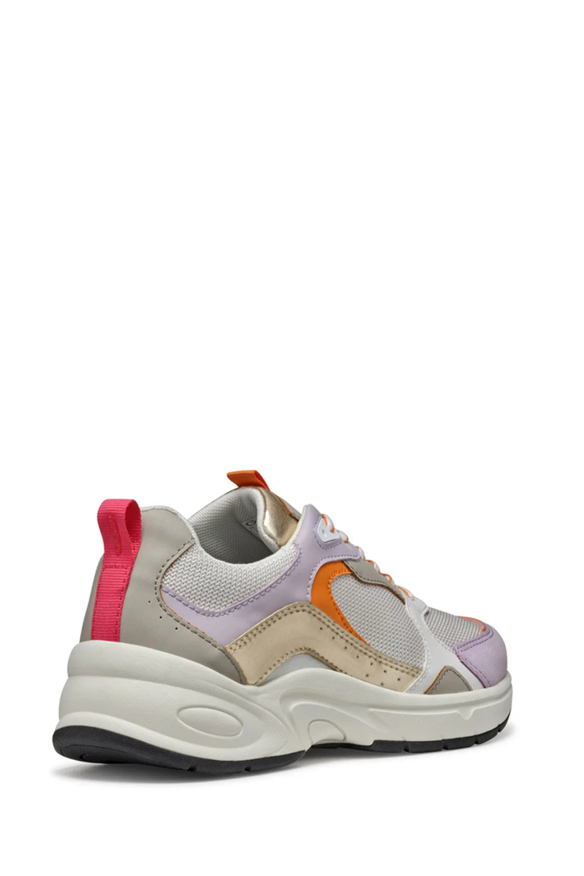 Geox Kadın Çok Renkli Zarvia Bağcıklı Kalın Tabanlı Deri Sneaker - Image 4