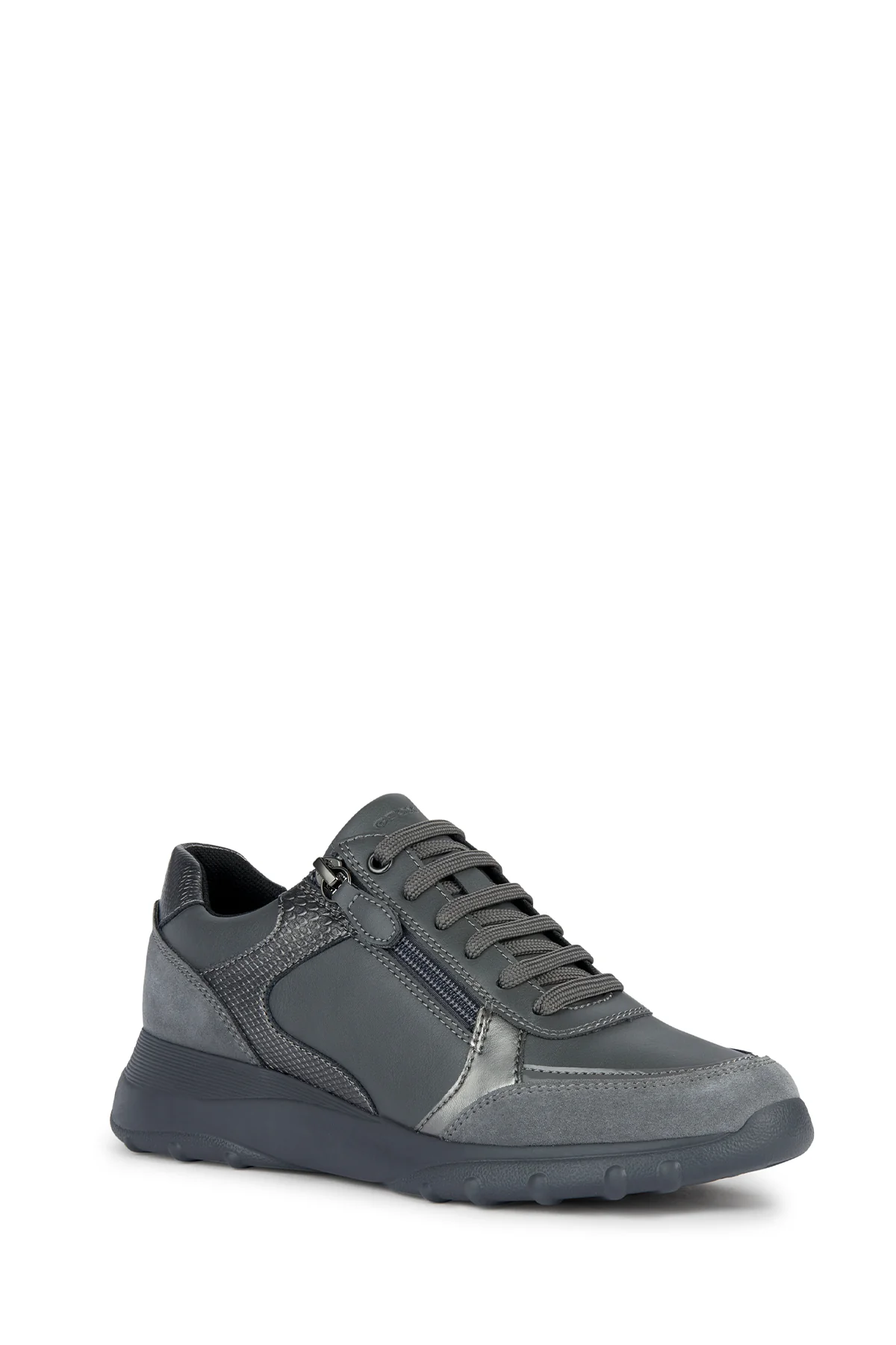 Geox Kadın Gri Alleniee Süet Detaylı Sneaker - Image 3