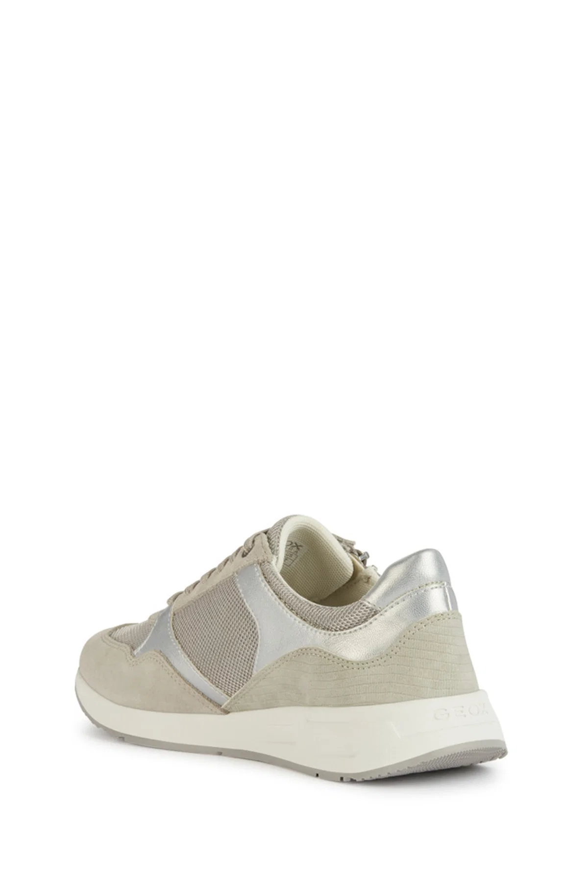 Geox Kadın Gri Bağcıklı Deri Sneaker - Image 3