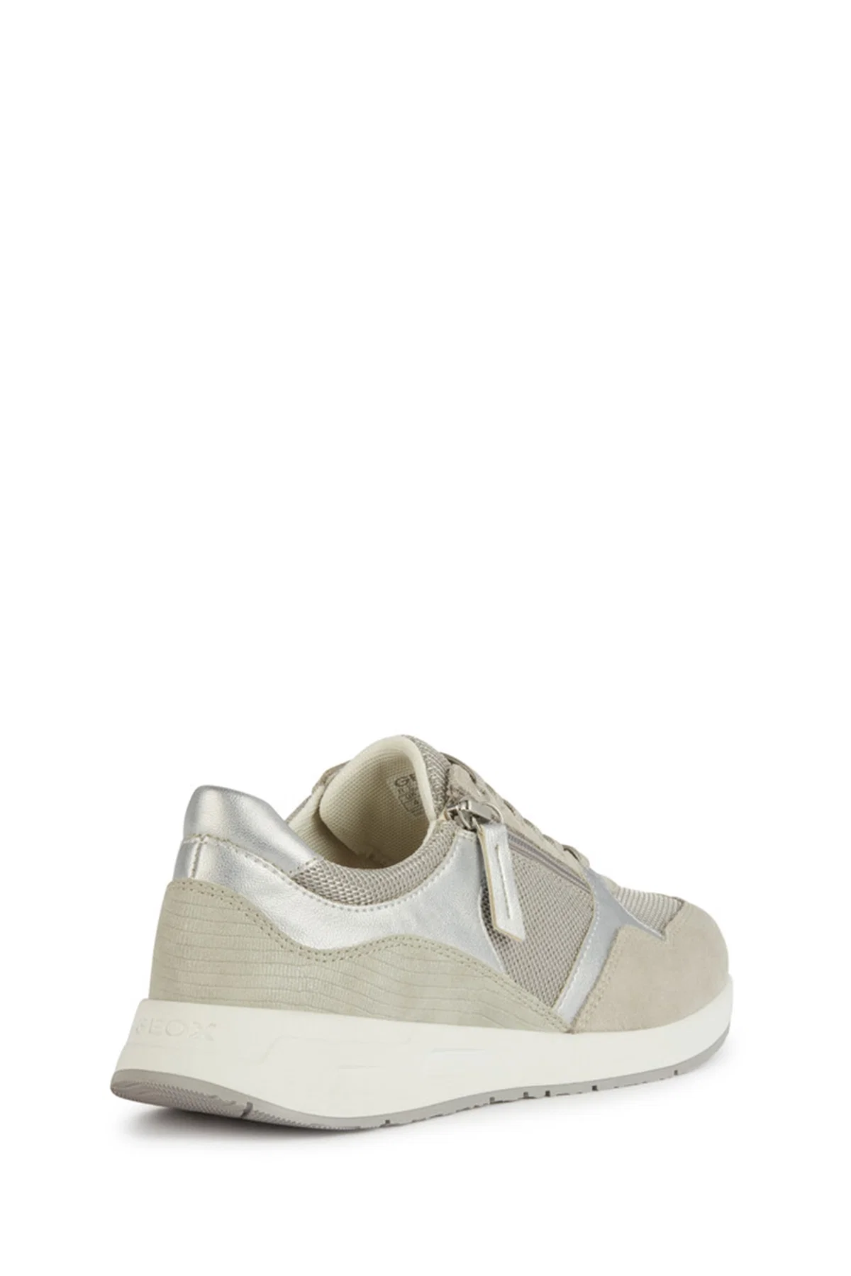 Geox Kadın Gri Bağcıklı Deri Sneaker - Image 4