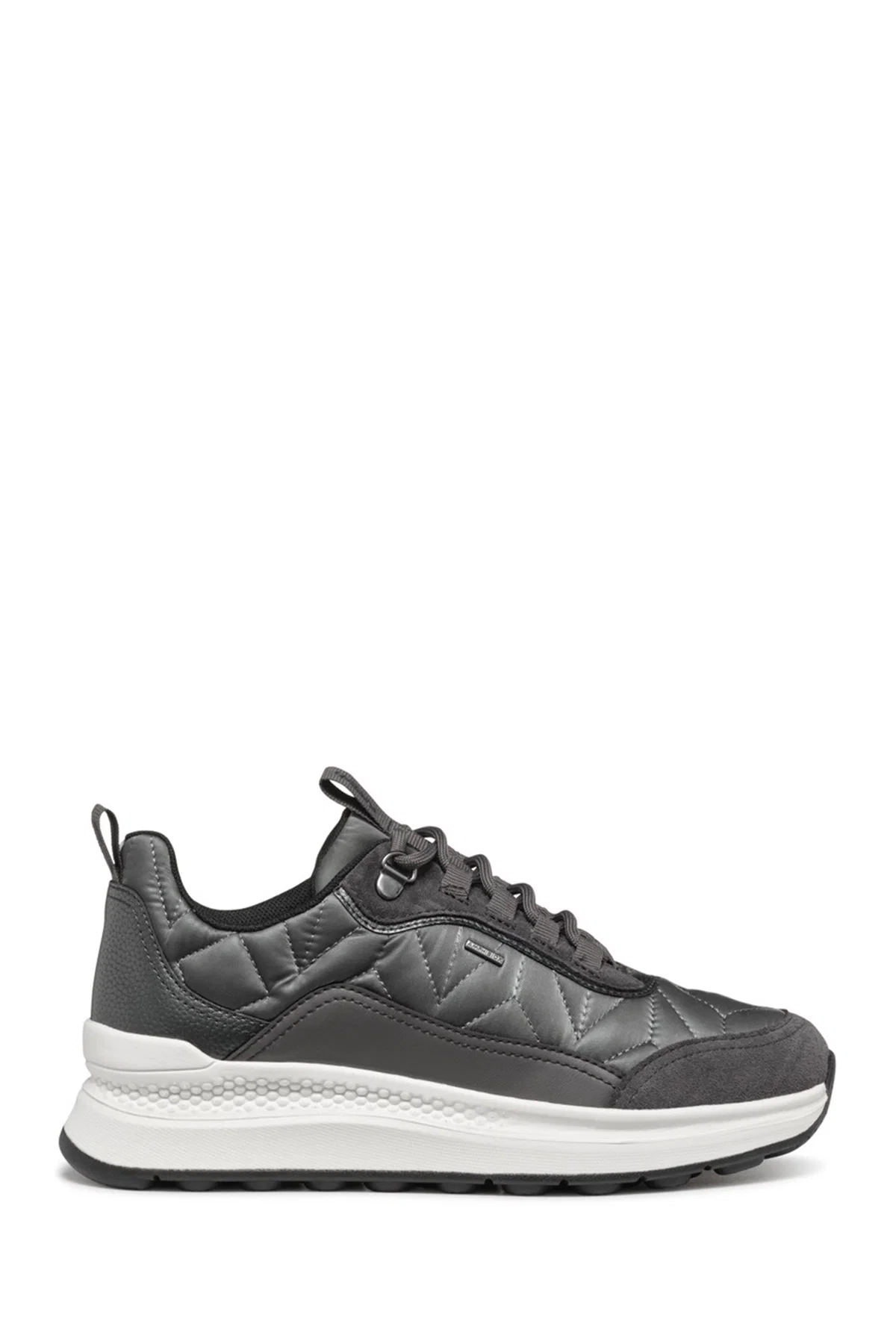 Geox Kadın Gri Bağcıklı Kalın Tabanlı Kumaş Sneaker