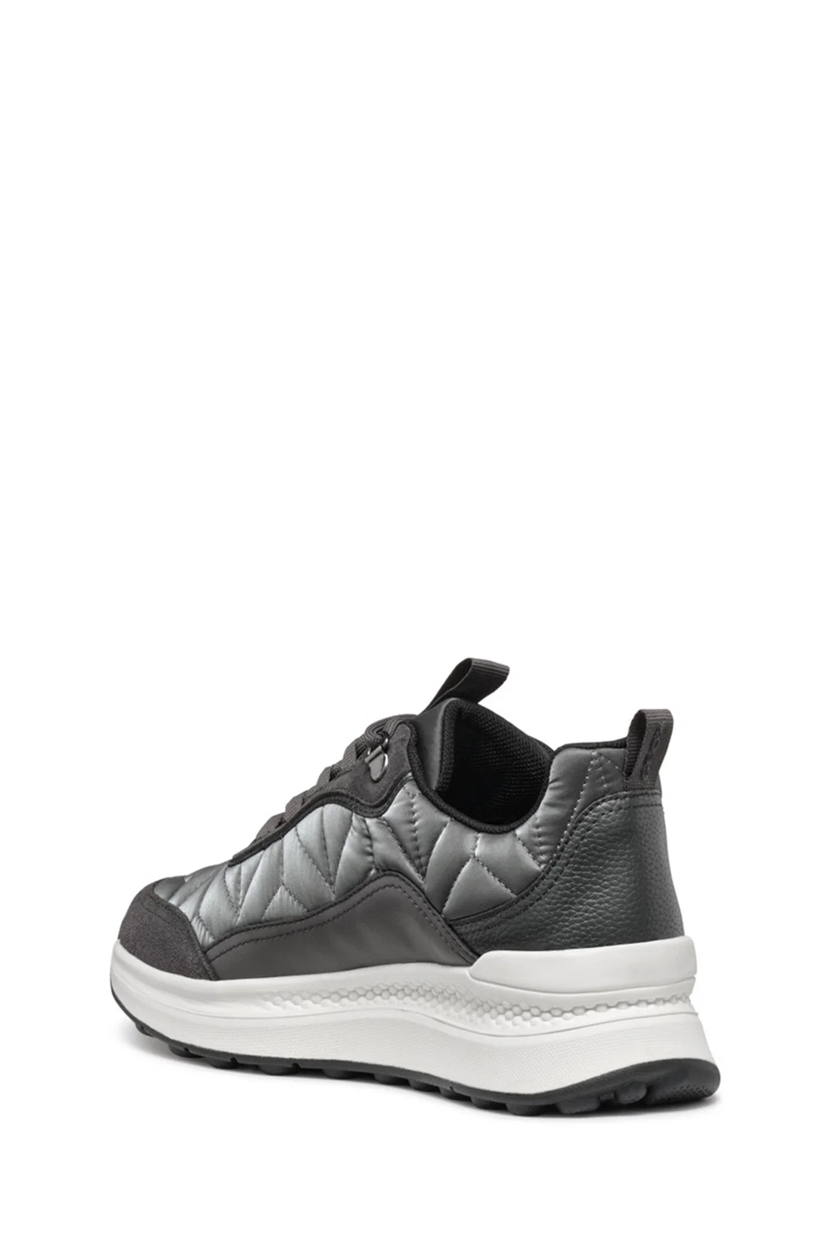 Geox Kadın Gri Bağcıklı Kalın Tabanlı Kumaş Sneaker - Image 7