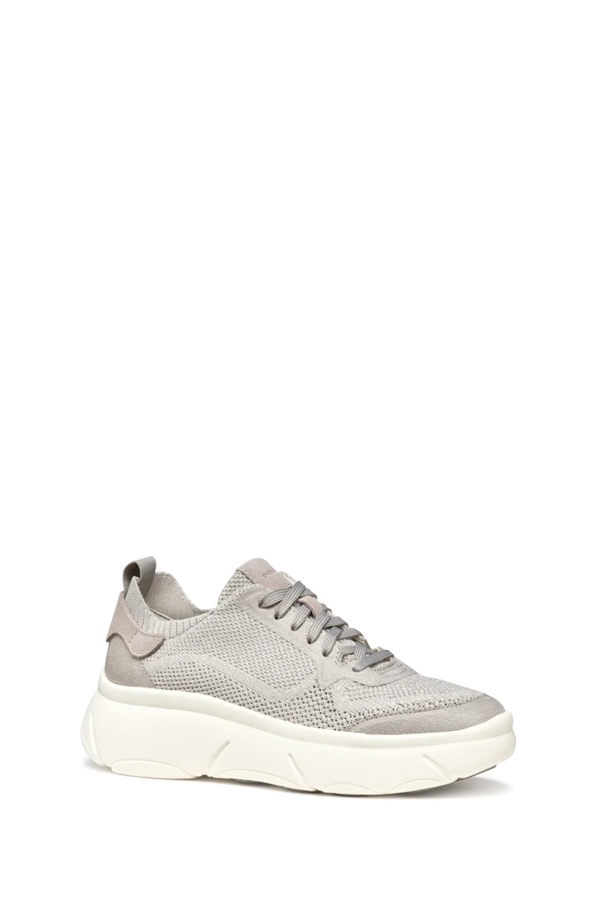 Geox Kadın Gri D Nebula 2.0 X A - Knit.Tex + Su Bağcıklı Kumaş Sneaker - Image 3