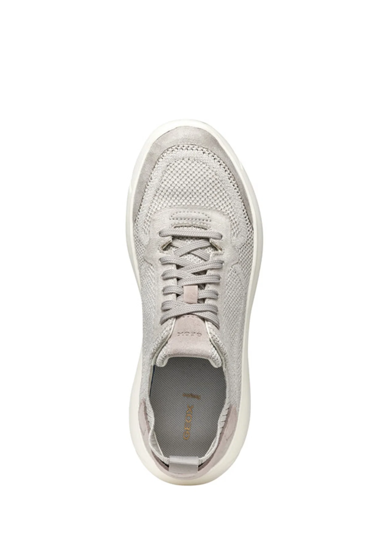 Geox Kadın Gri D Nebula 2.0 X A - Knit.Tex + Su Bağcıklı Kumaş Sneaker - Image 5