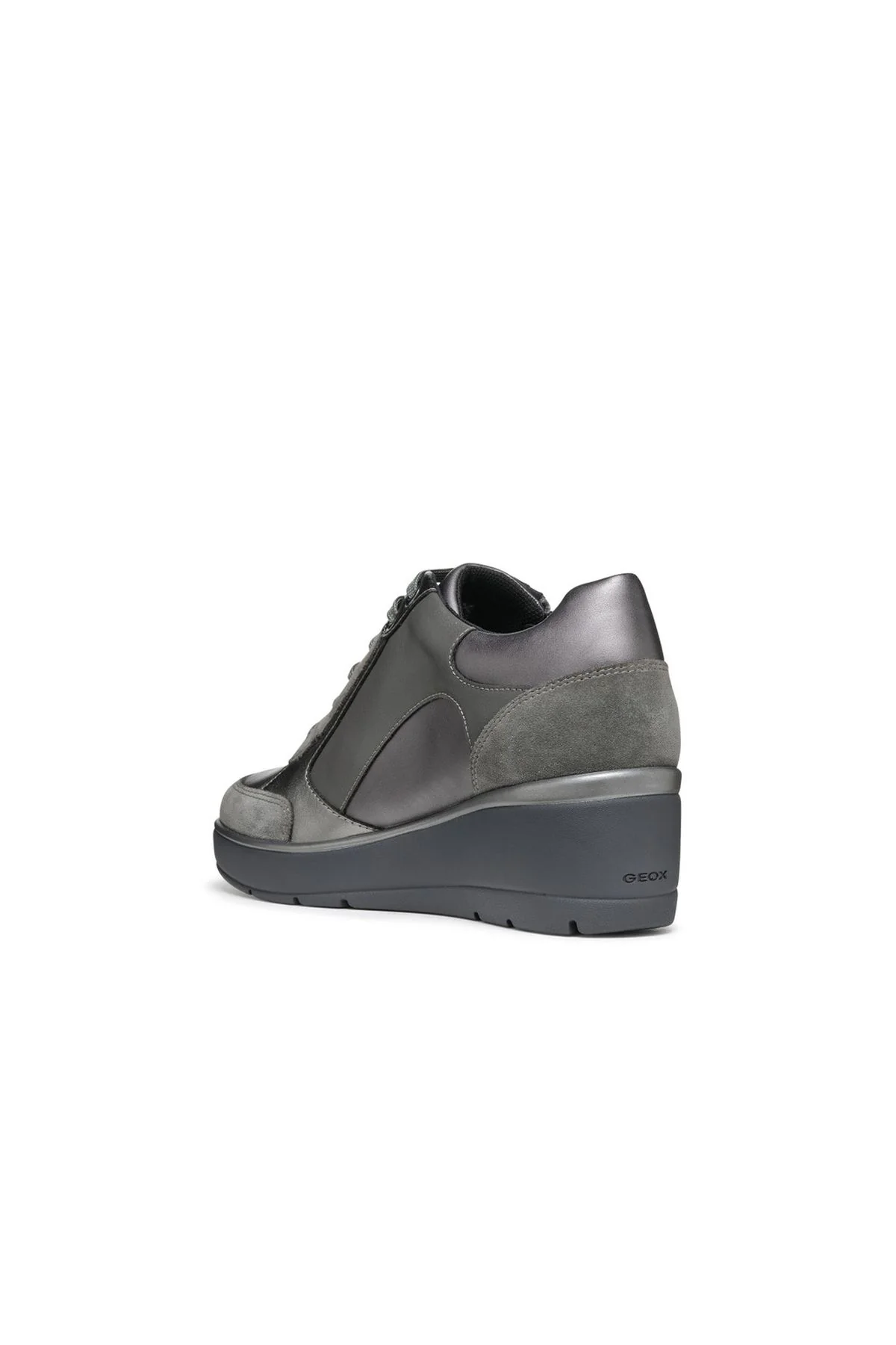 Geox Kadın Gri İlde Bağcıklı Kalın Tabanlı Sneaker - Image 2