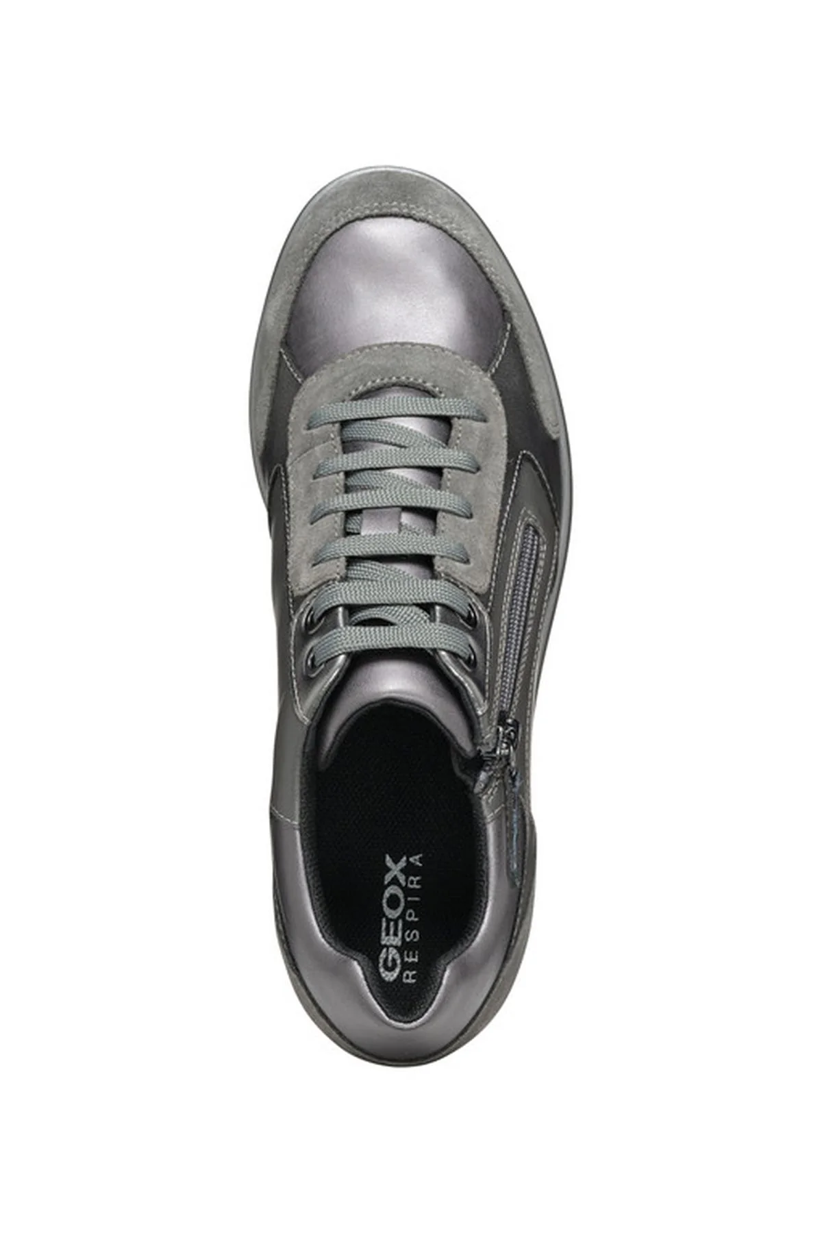 Geox Kadın Gri İlde Bağcıklı Kalın Tabanlı Sneaker - Image 5