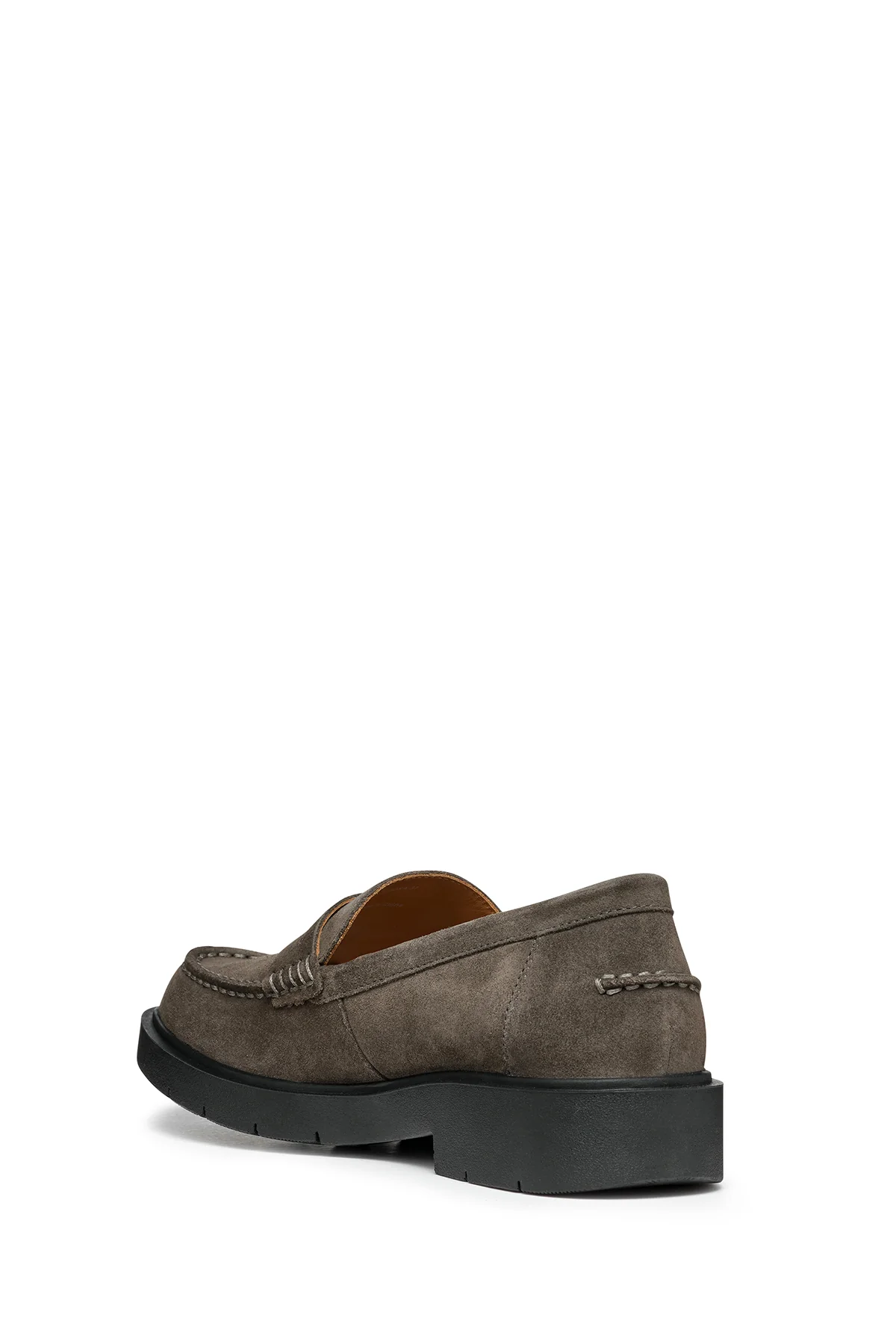 Geox Kadın Gri Spherica Ec1 Süet Deri Maskülen Loafer - Image 4