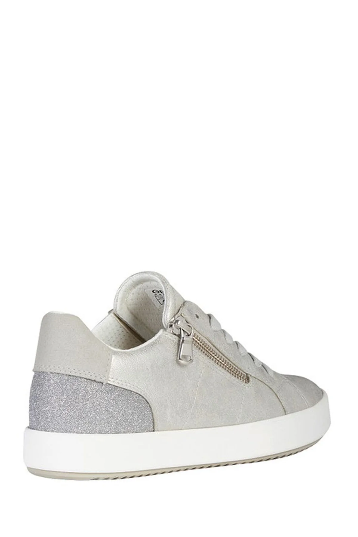 Geox Kadın Gümüş Blomiee Bağcıklı Deri Spor Sneaker - Image 4