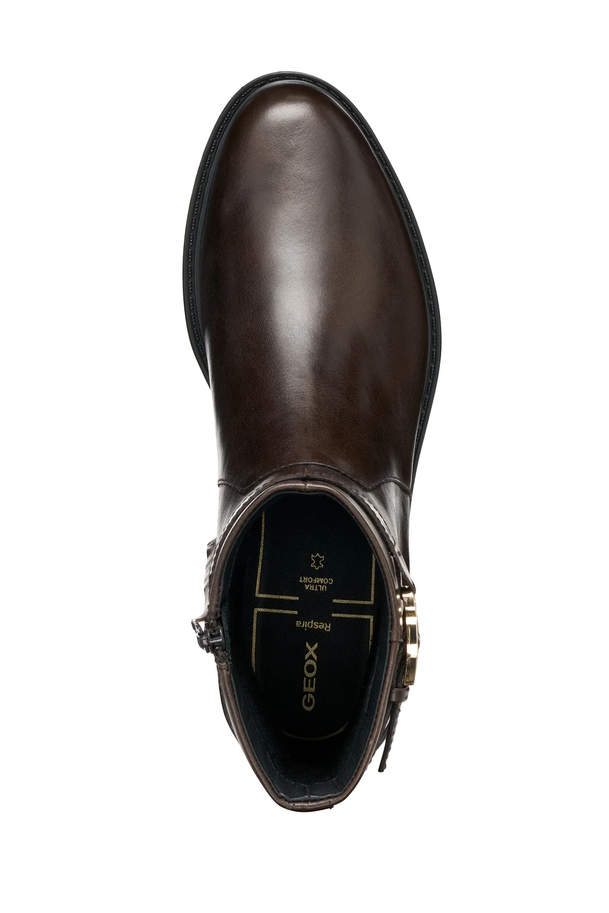 Geox Kadın Kahverengi D Walk Pleasure A - Shı.Lea Fermuarlı Deri Bot - Image 5