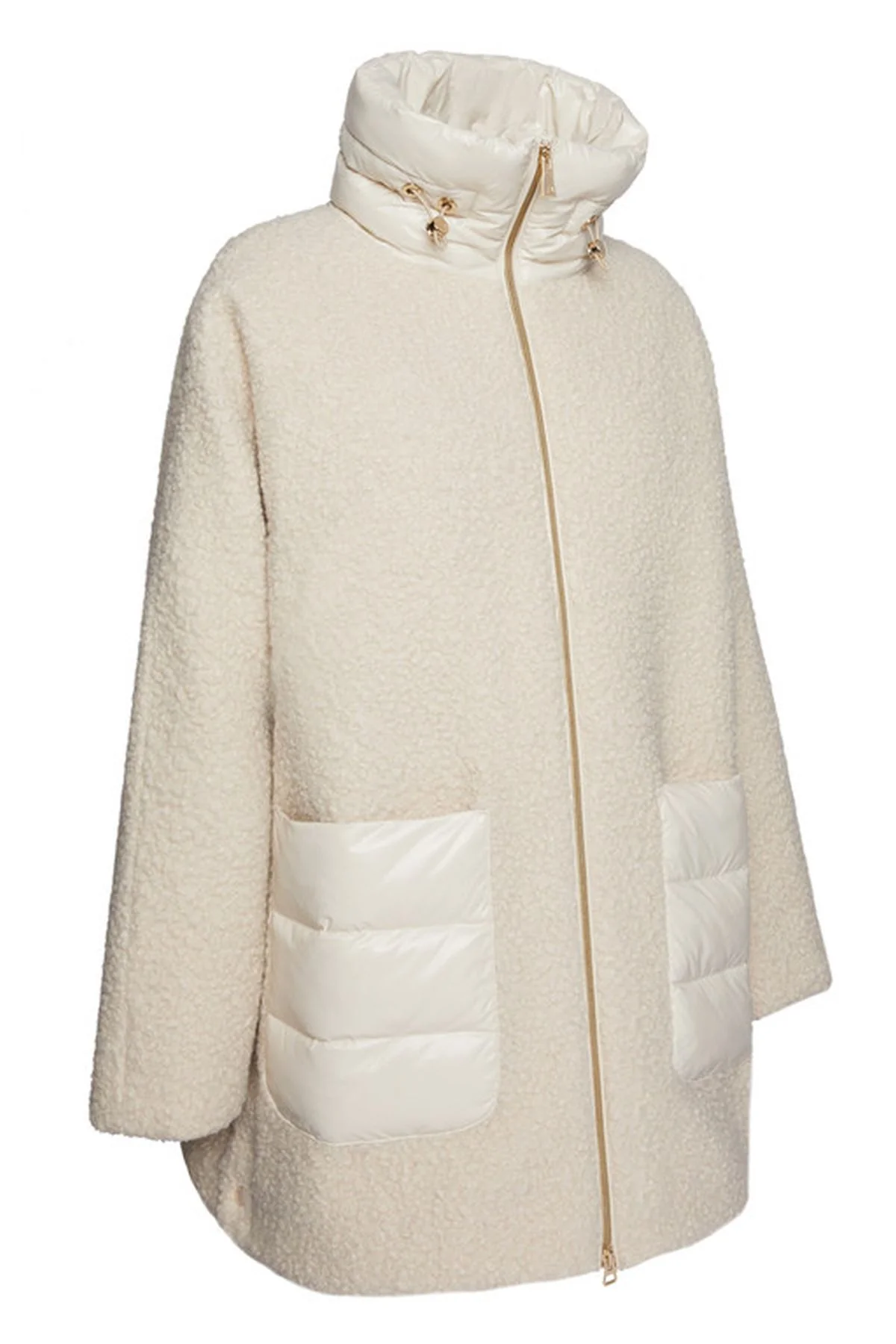 Geox Kadın Krem Calithe Oversize Teddy Kaban - Image 2
