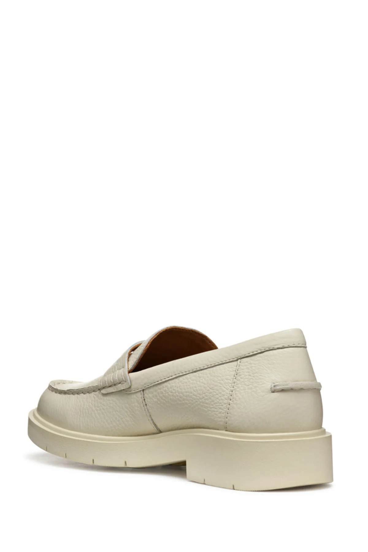 Geox Kadın Krem D Spherica Ec1 Deri Maskülen Loafer - Image 3