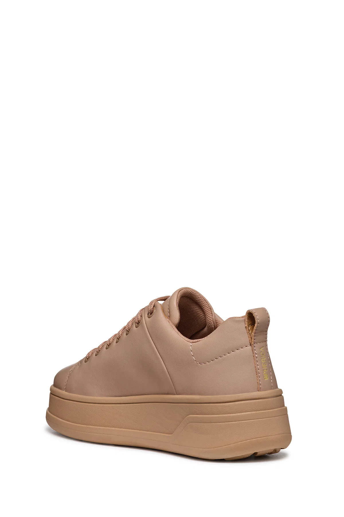 Geox Kadın Krem Spherica Ecub-2 Bağcıklı Deri Sneaker - Image 4