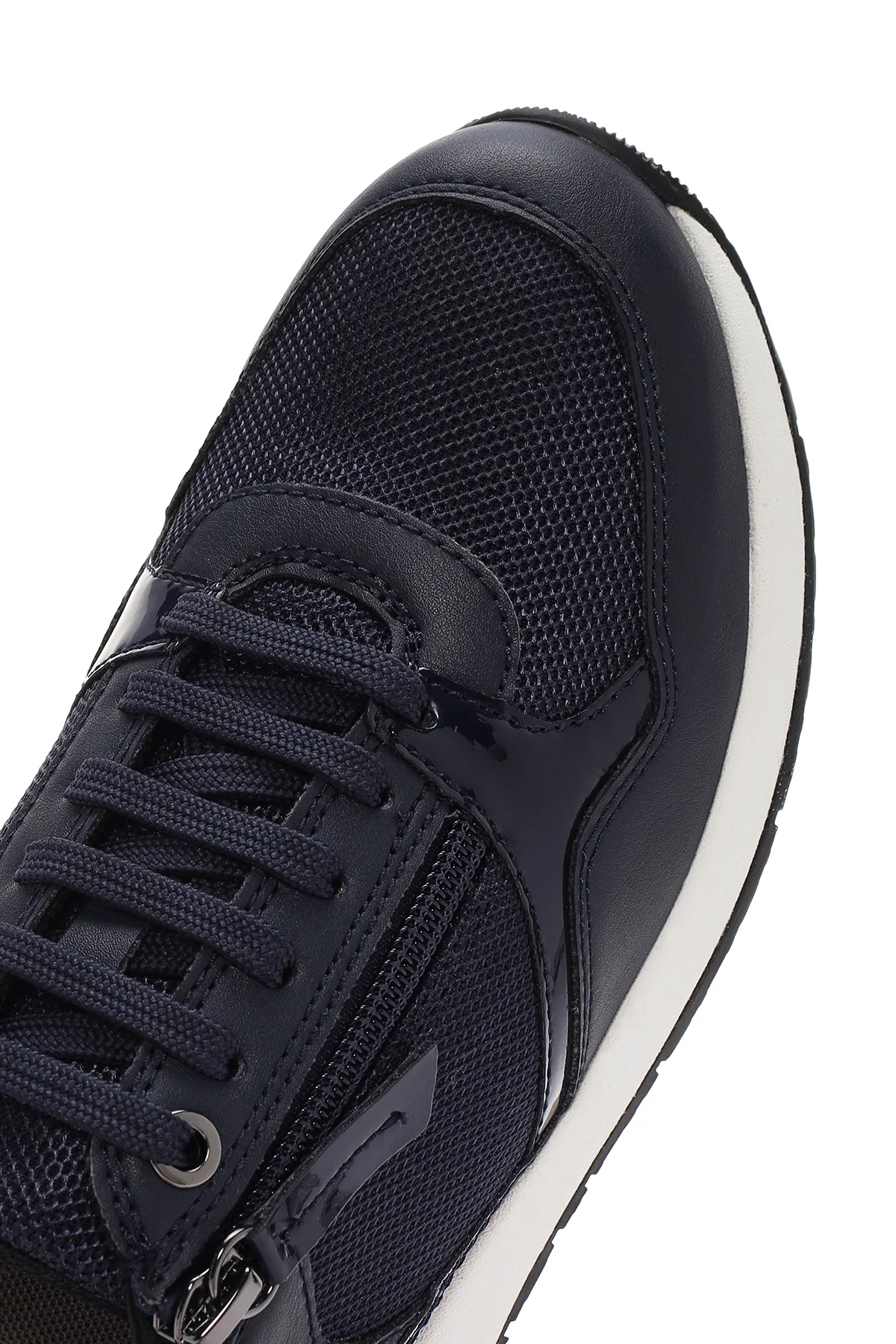Geox Kadın Lacivert Bulmya Bağcıklı Deri Sneaker - Image 9
