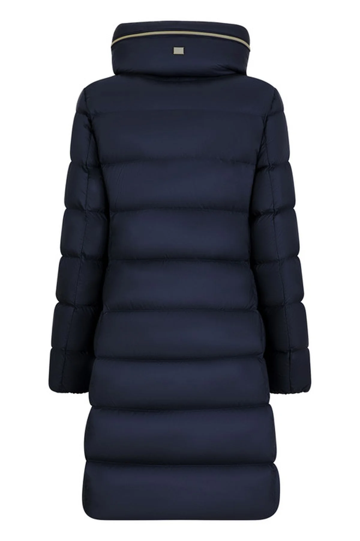 Geox Kadın Lacivert Charlene Slim Fit Kapüşonlu Uzun Mont - Image 3