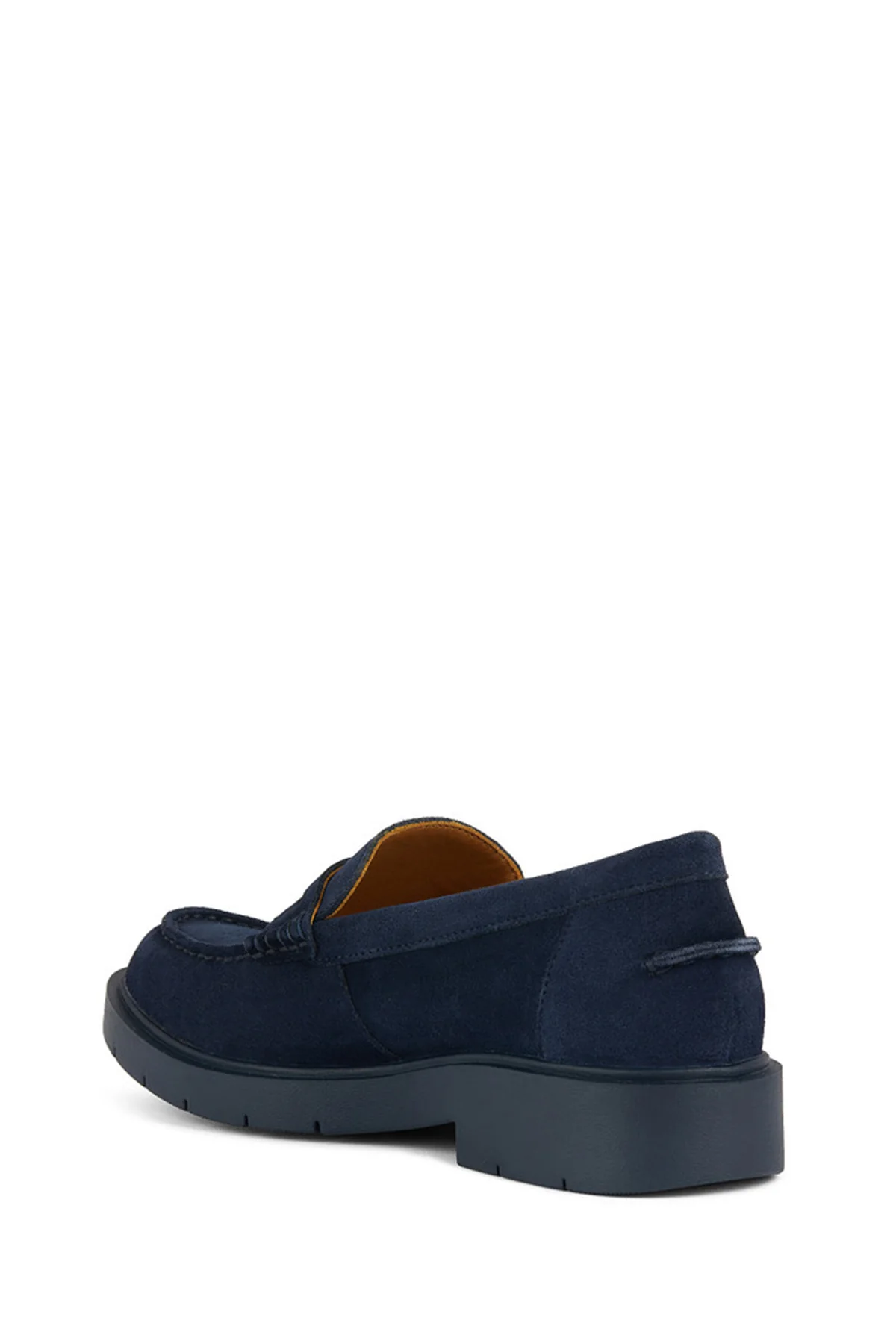 Geox Kadın Lacivert D Spherica Ec1 Süet Deri Maskülen Loafer - Image 4