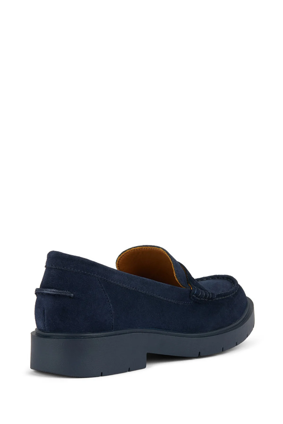 Geox Kadın Lacivert D Spherica Ec1 Süet Deri Maskülen Loafer - Image 5