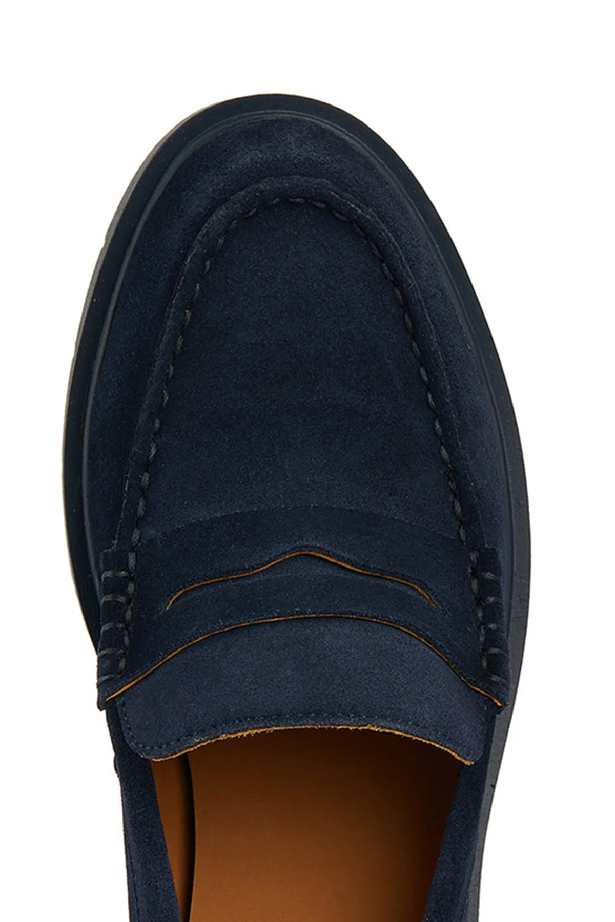 Geox Kadın Lacivert D Spherica Ec1 Süet Deri Maskülen Loafer - Image 8
