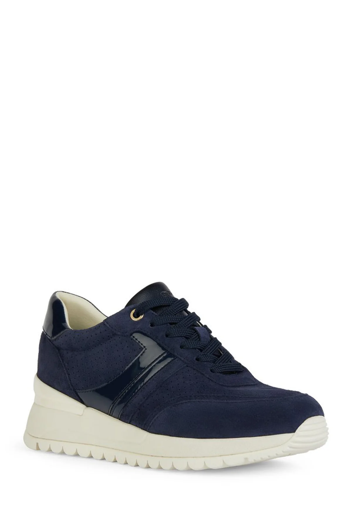 Geox Kadın Lacivert Desya Bağcıklı Deri Sneaker - Image 3