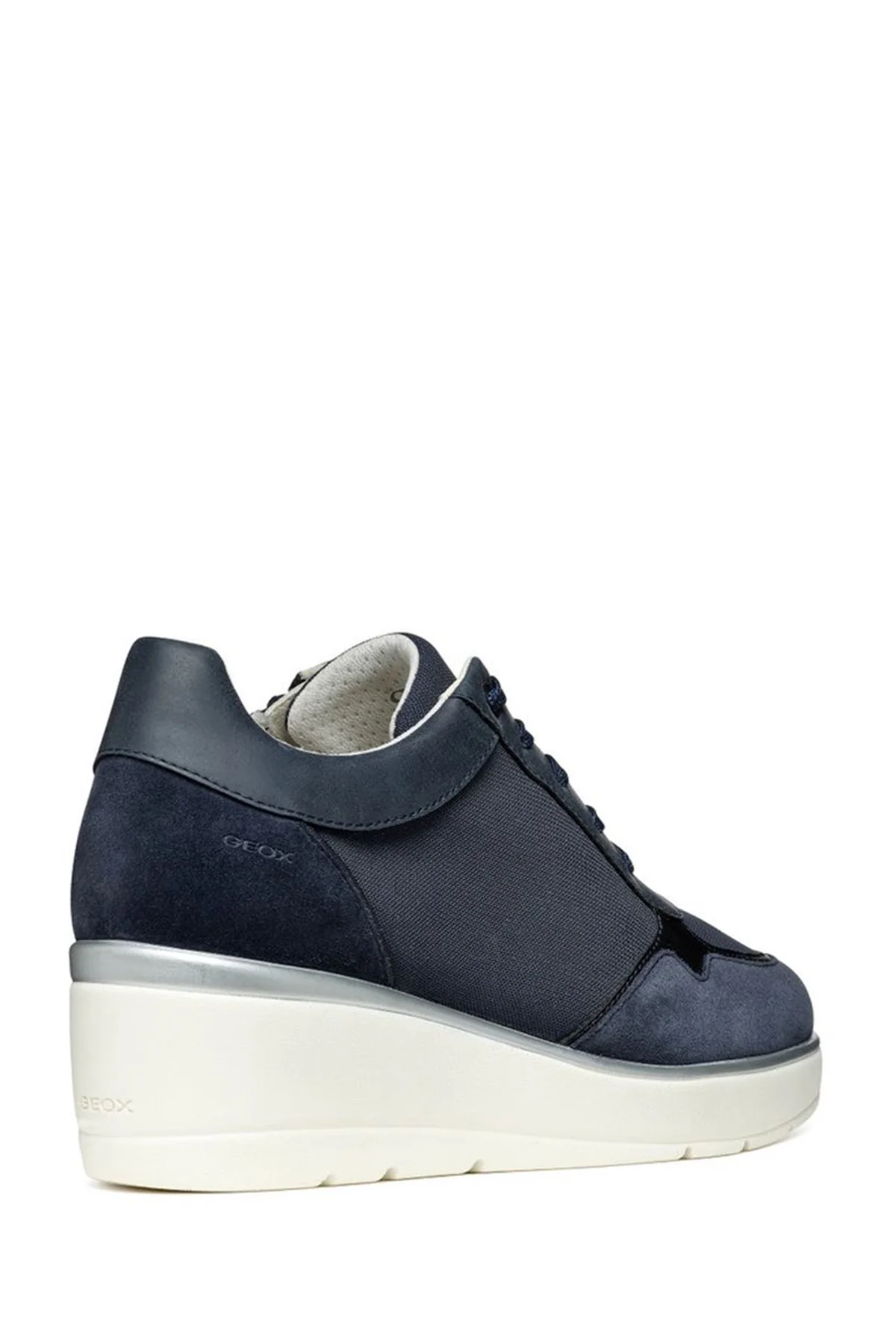 Geox Kadın Lacivert Ilde Kalın Tabanlı Bağcıklı Deri Sneaker - Image 4