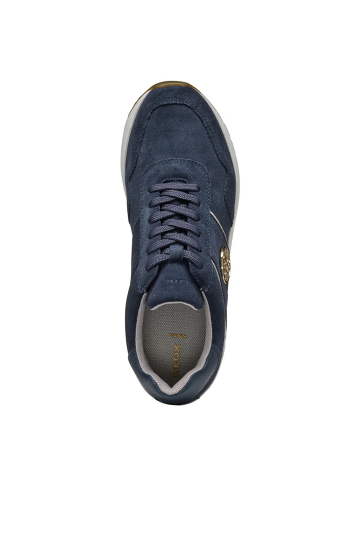 Geox Kadın Lacivert  Low-Top Bağcıklı Kalın Tabanlı Süet Deri Sneaker - Image 6