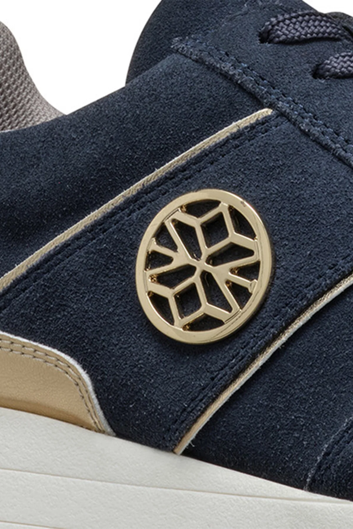 Geox Kadın Lacivert  Low-Top Bağcıklı Kalın Tabanlı Süet Deri Sneaker - Image 8