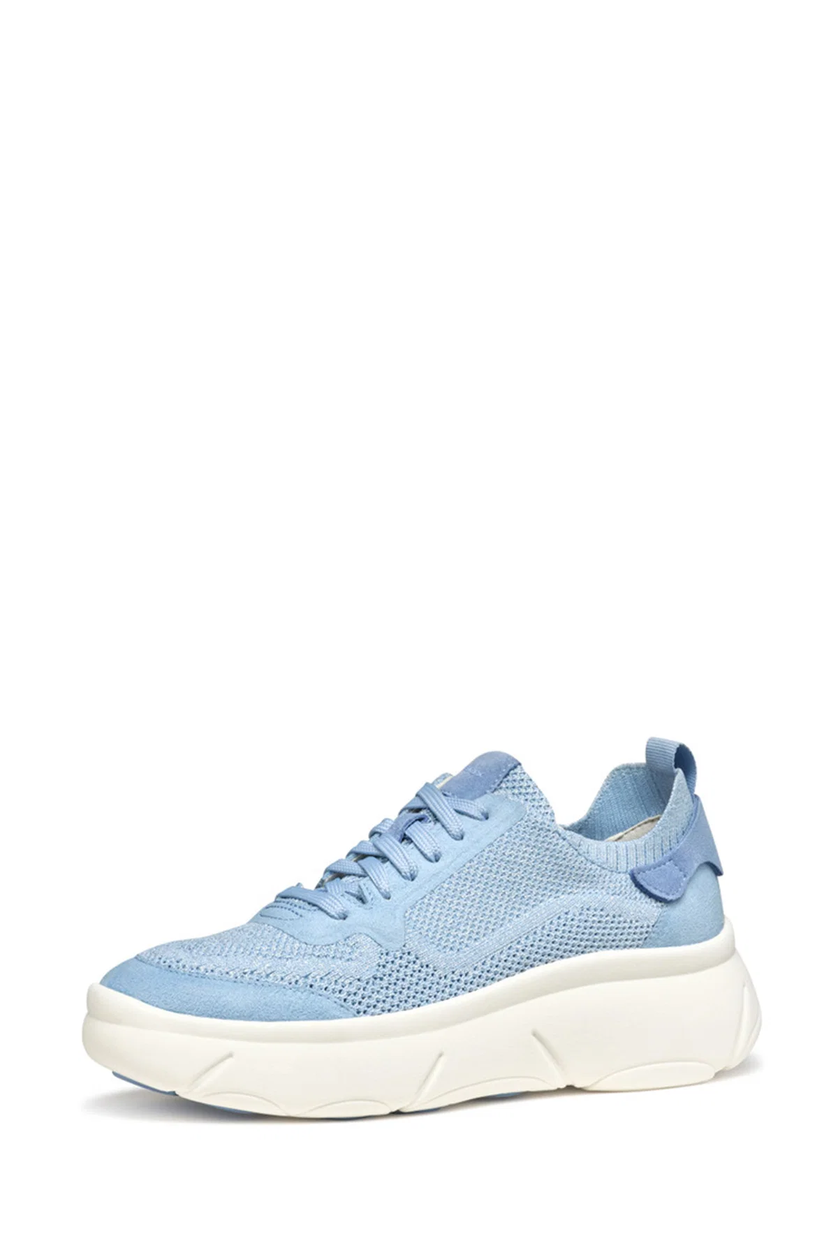 Geox Kadın Mavi D Nebula 2.0 X A Bağcıklı Kalın Tabanlı Kumaş Sneaker - Image 2