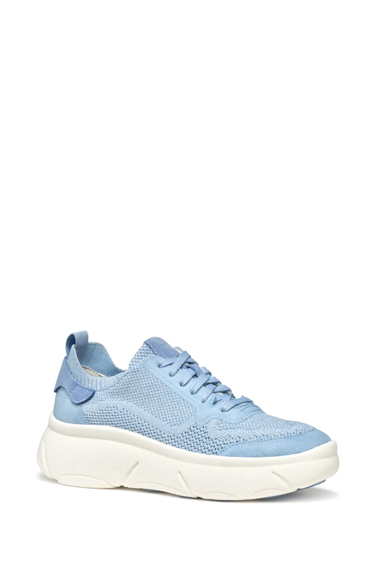 Geox Kadın Mavi D Nebula 2.0 X A Bağcıklı Kalın Tabanlı Kumaş Sneaker - Image 3