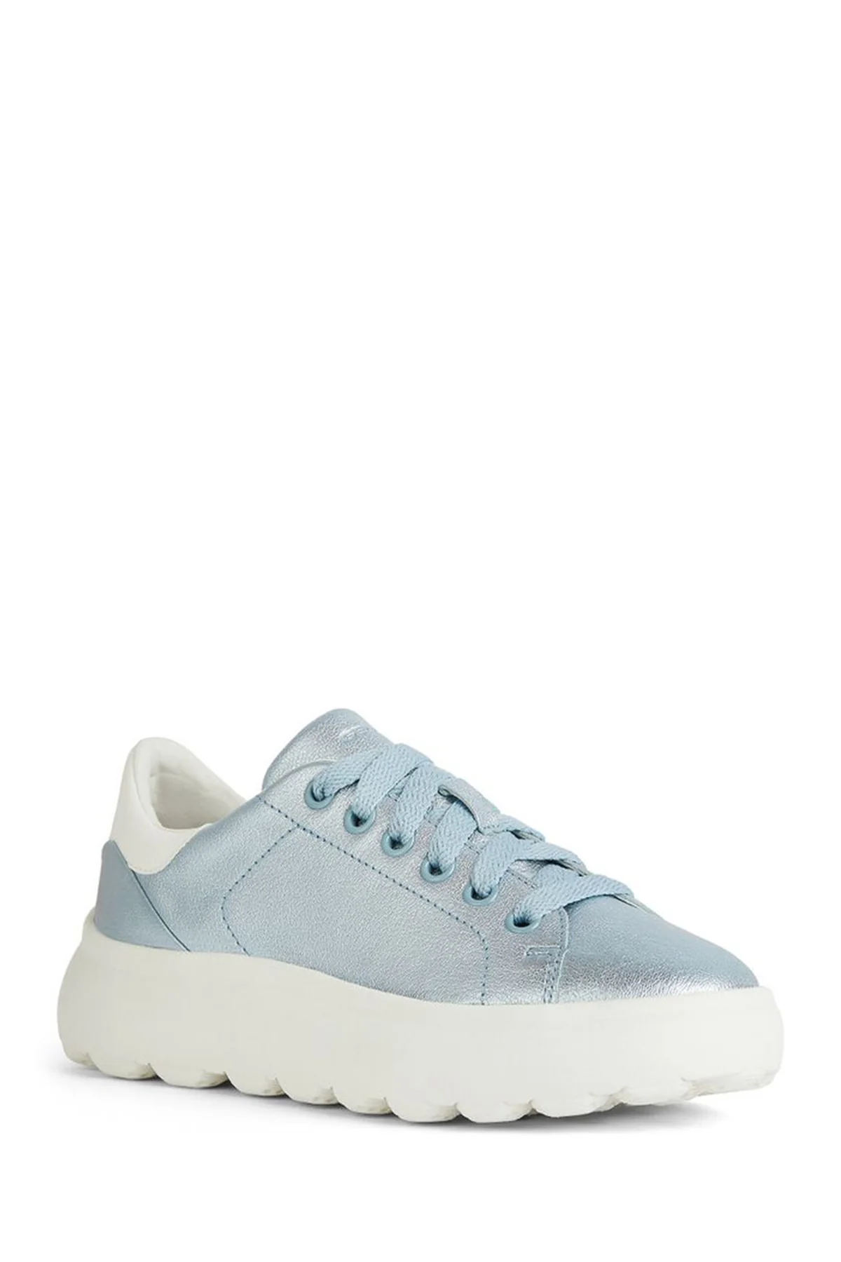 Geox Kadın Mavi Spherica Ec4.1 Bağcıklı Deri Sneaker - Image 3
