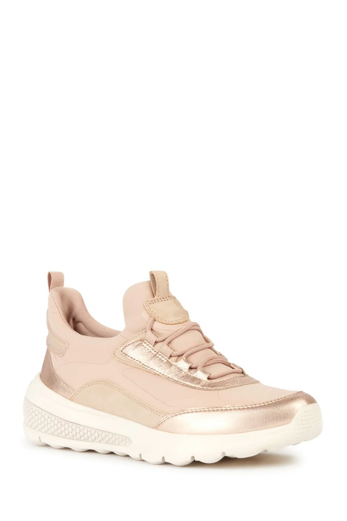 Geox Kadın Pembe Spherica Actif Bağcıklı Deri Sneaker - Image 3