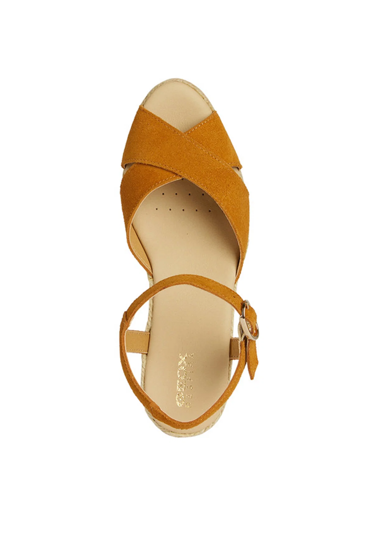 Geox Kadın Sarı Gelsa Low Dolgu Topuklu Süet Deri Espadril Sandalet - Image 6