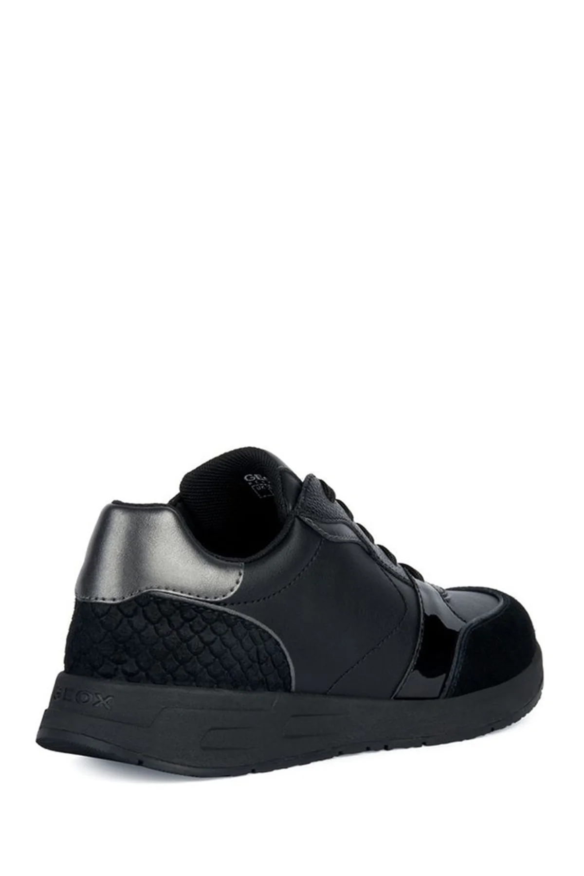 Geox Kadın Siyah Bulmya Bağcıklı Deri Sneaker - Image 4