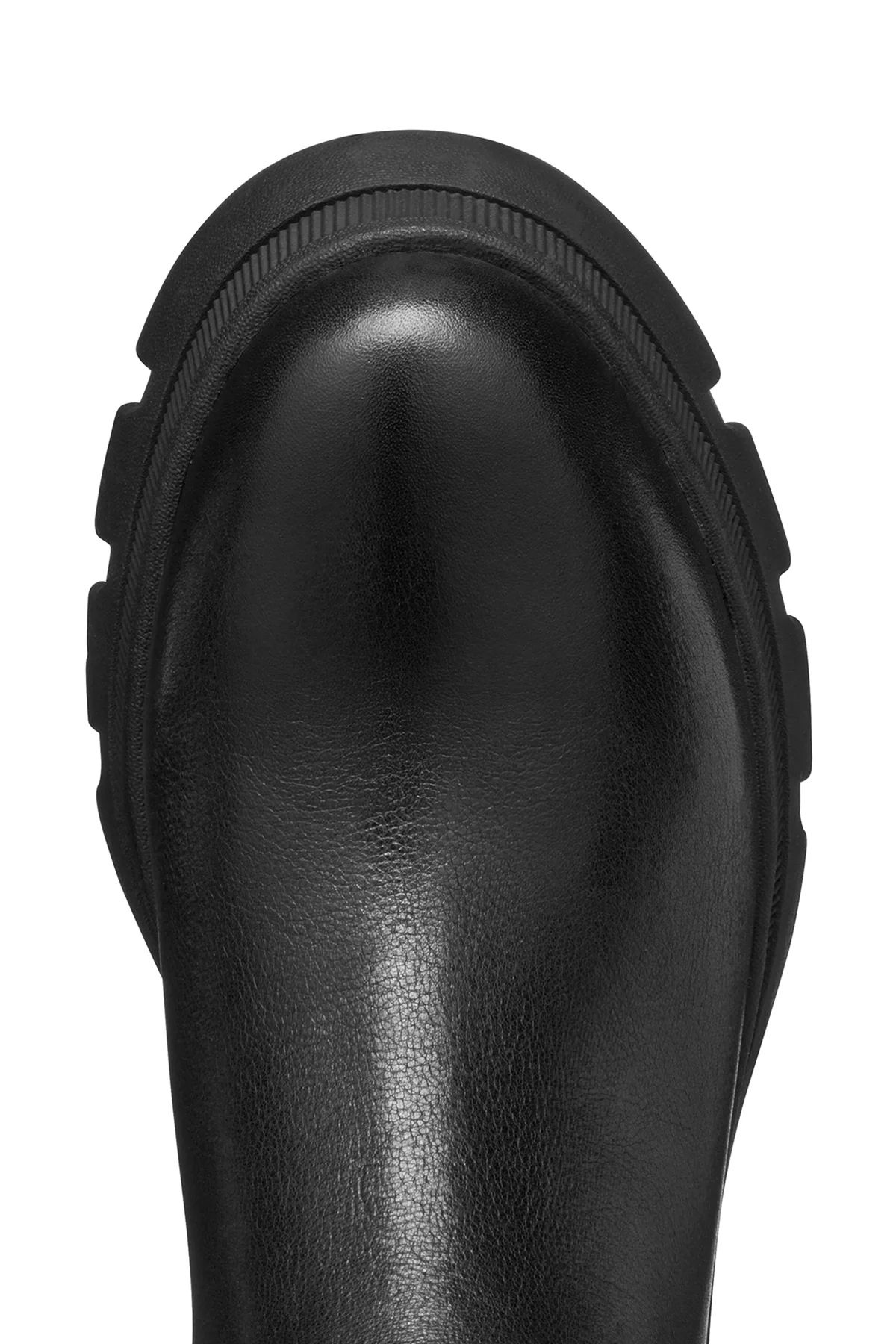 Geox Kadın Siyah D Pluette Fermuarlı Kalın Tabanlı Deri Çizme - Image 7