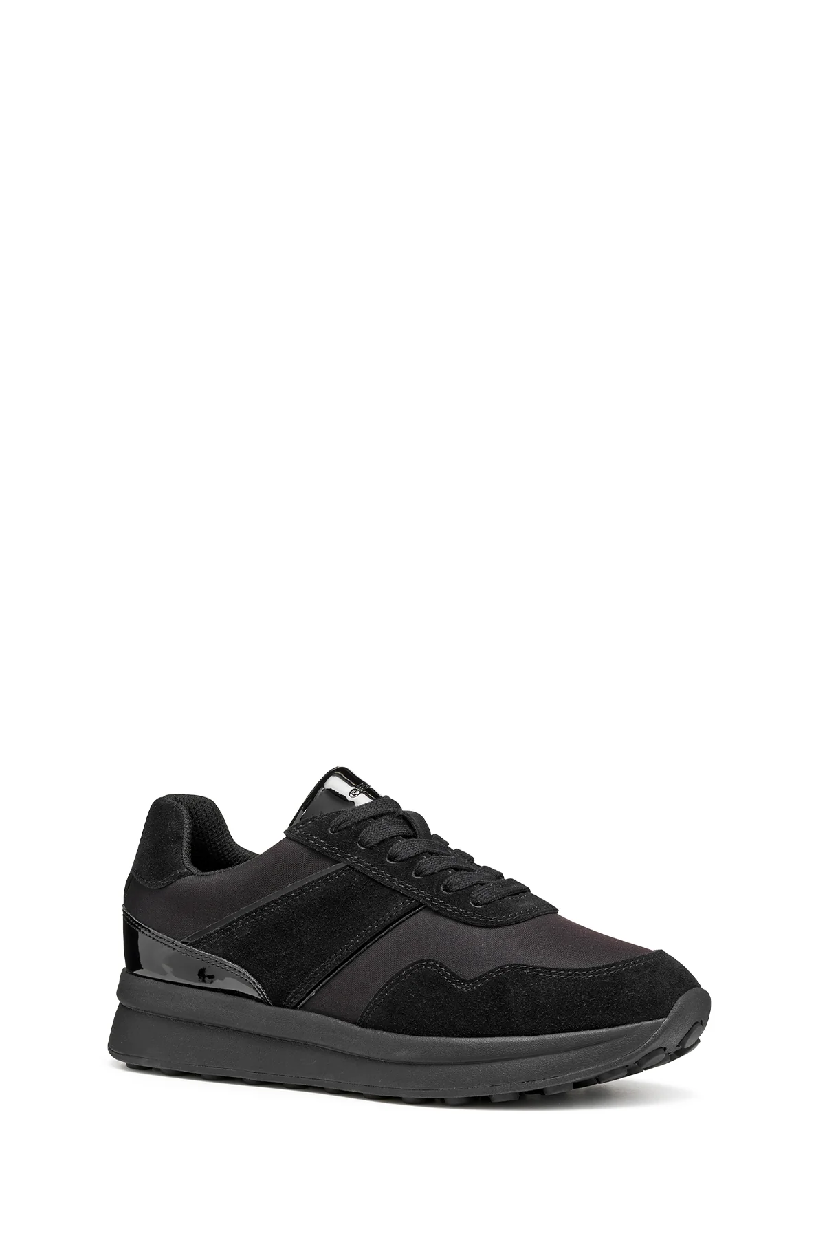 Geox Kadın Siyah D Runntıx A - Nylon+Suede Bağcıklı Kalın Tabanlı Kumaş Sneaker - Image 6