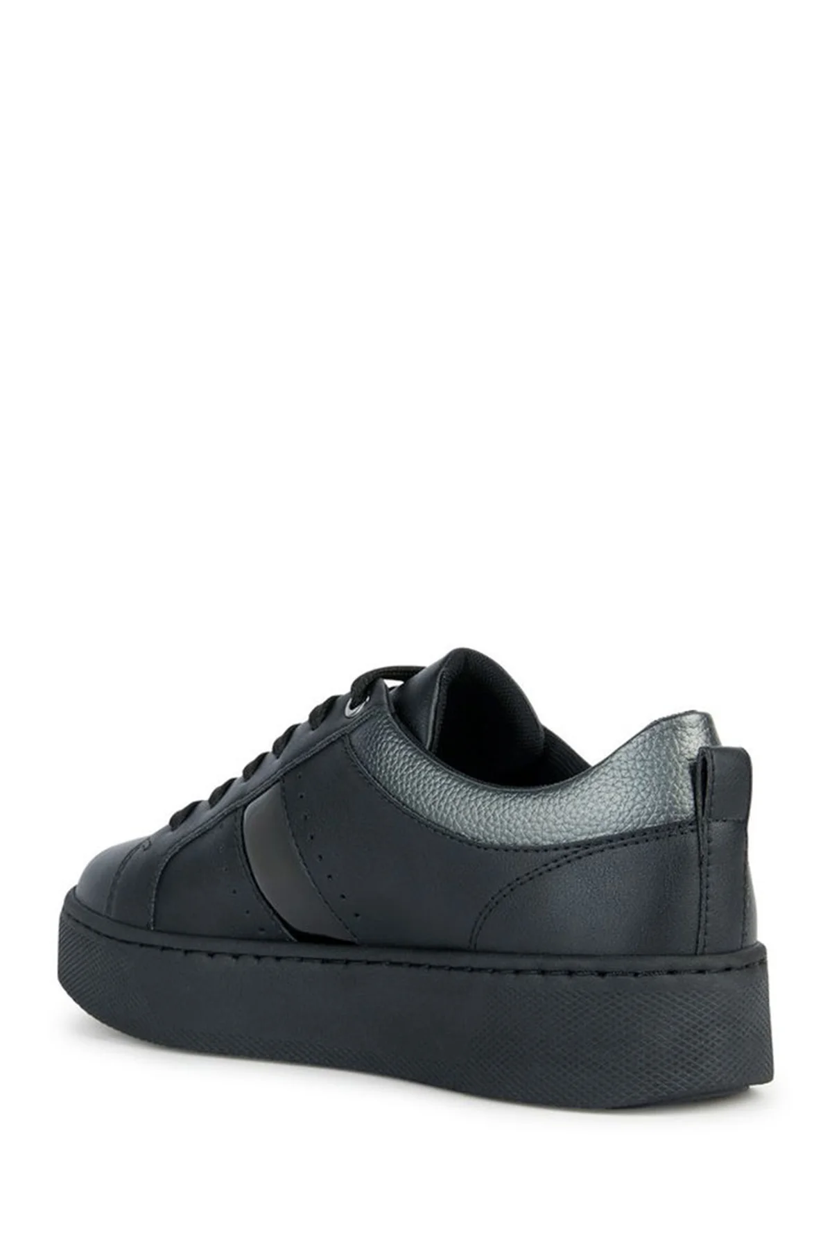 Geox Kadın Siyah D Skyely Bağcıklı Deri Sneaker - Image 2