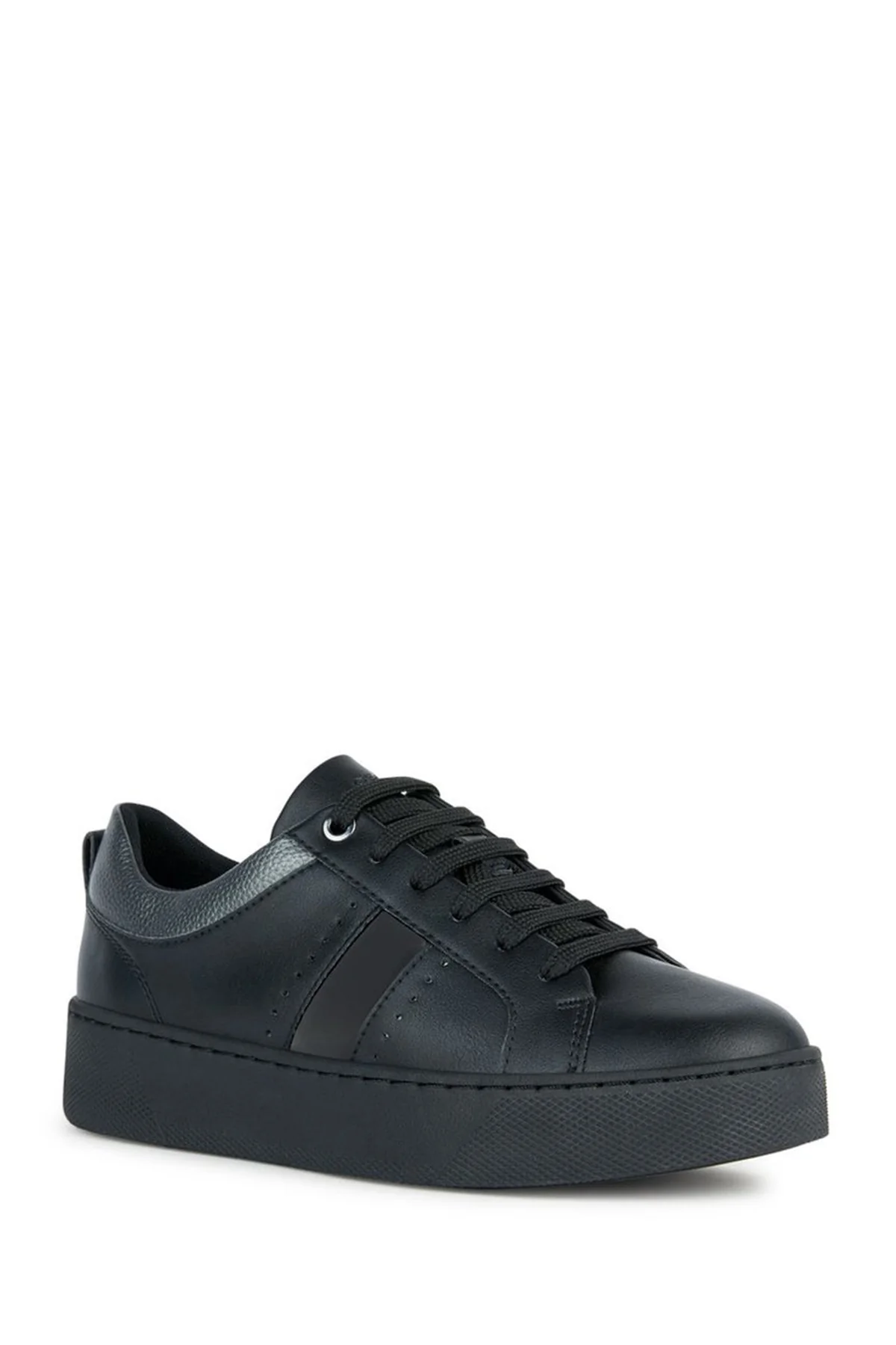 Geox Kadın Siyah D Skyely Bağcıklı Deri Sneaker - Image 3