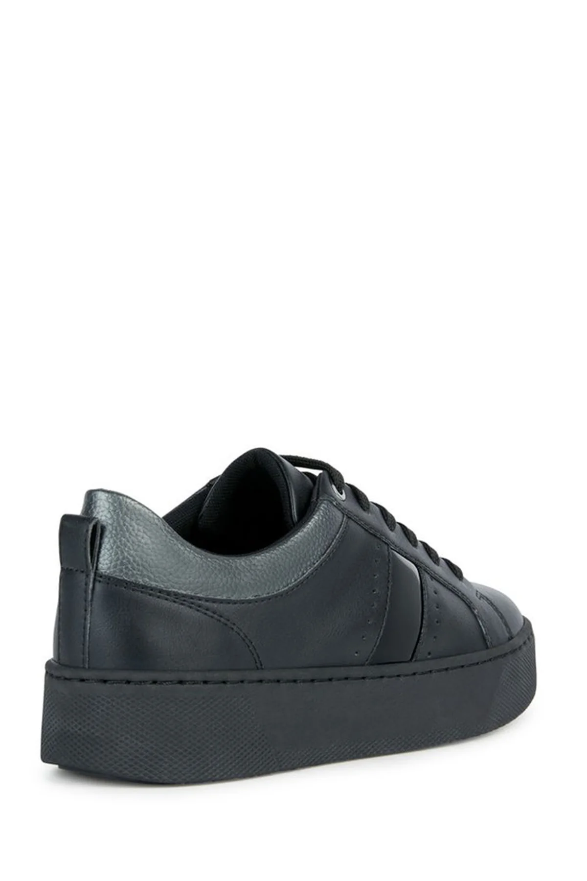 Geox Kadın Siyah D Skyely Bağcıklı Deri Sneaker - Image 4