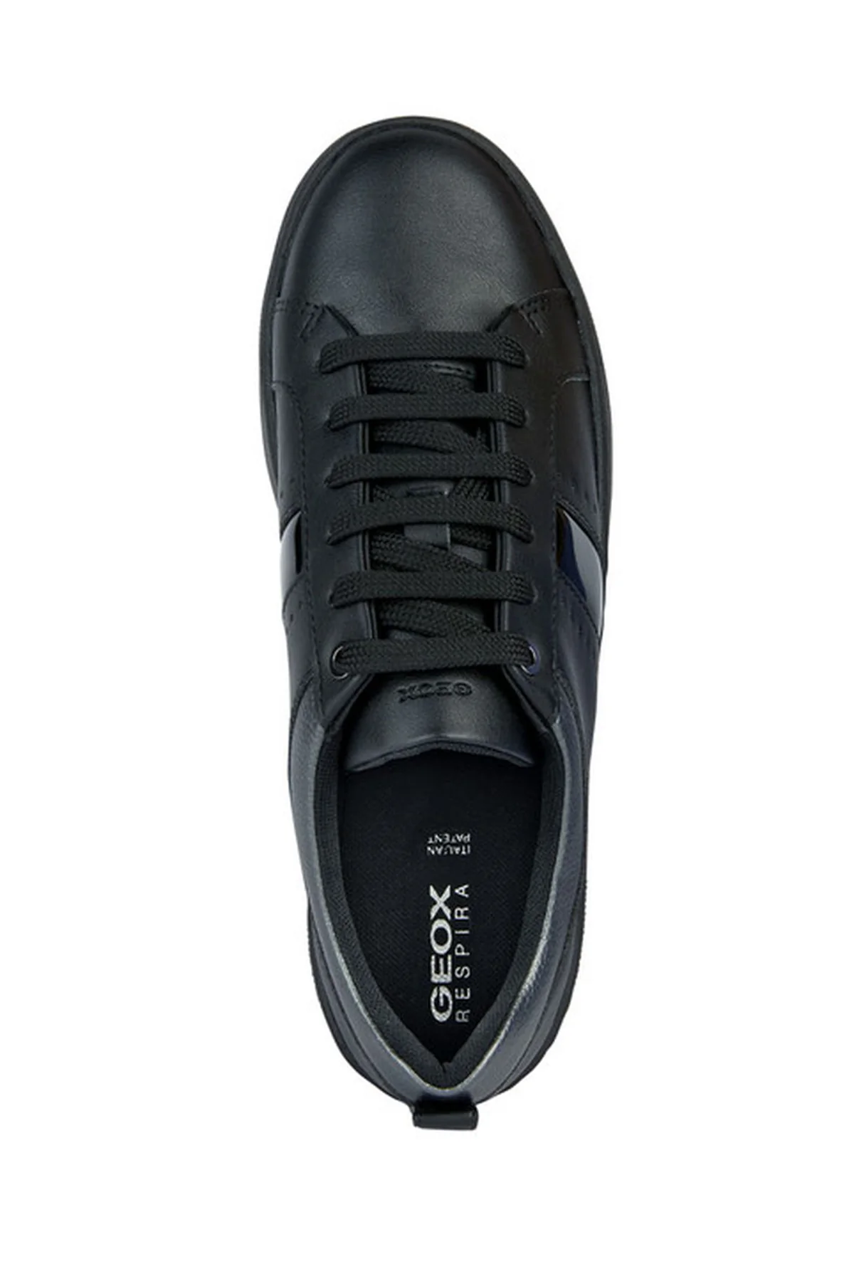 Geox Kadın Siyah D Skyely Bağcıklı Deri Sneaker - Image 5