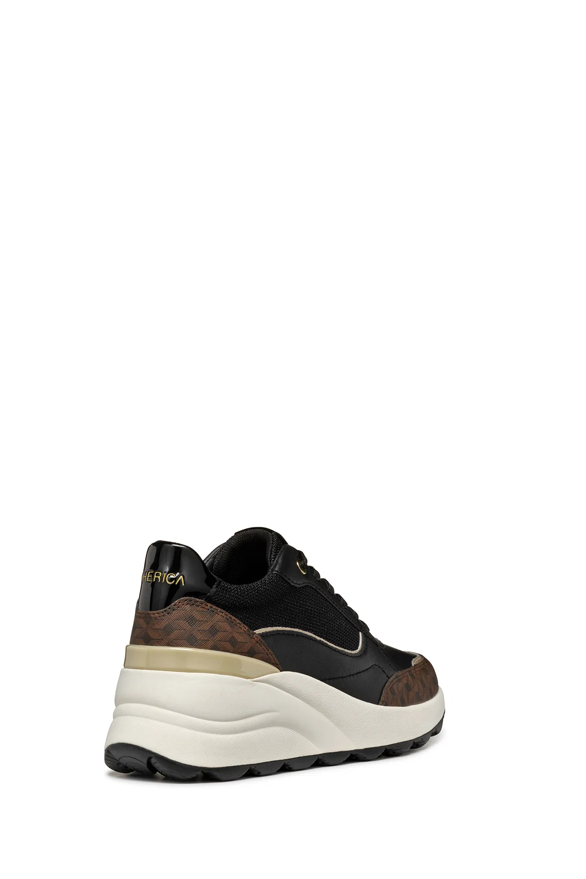 Geox Kadın Siyah D Spherica Bağcıklı Deri Sneaker - Image 5
