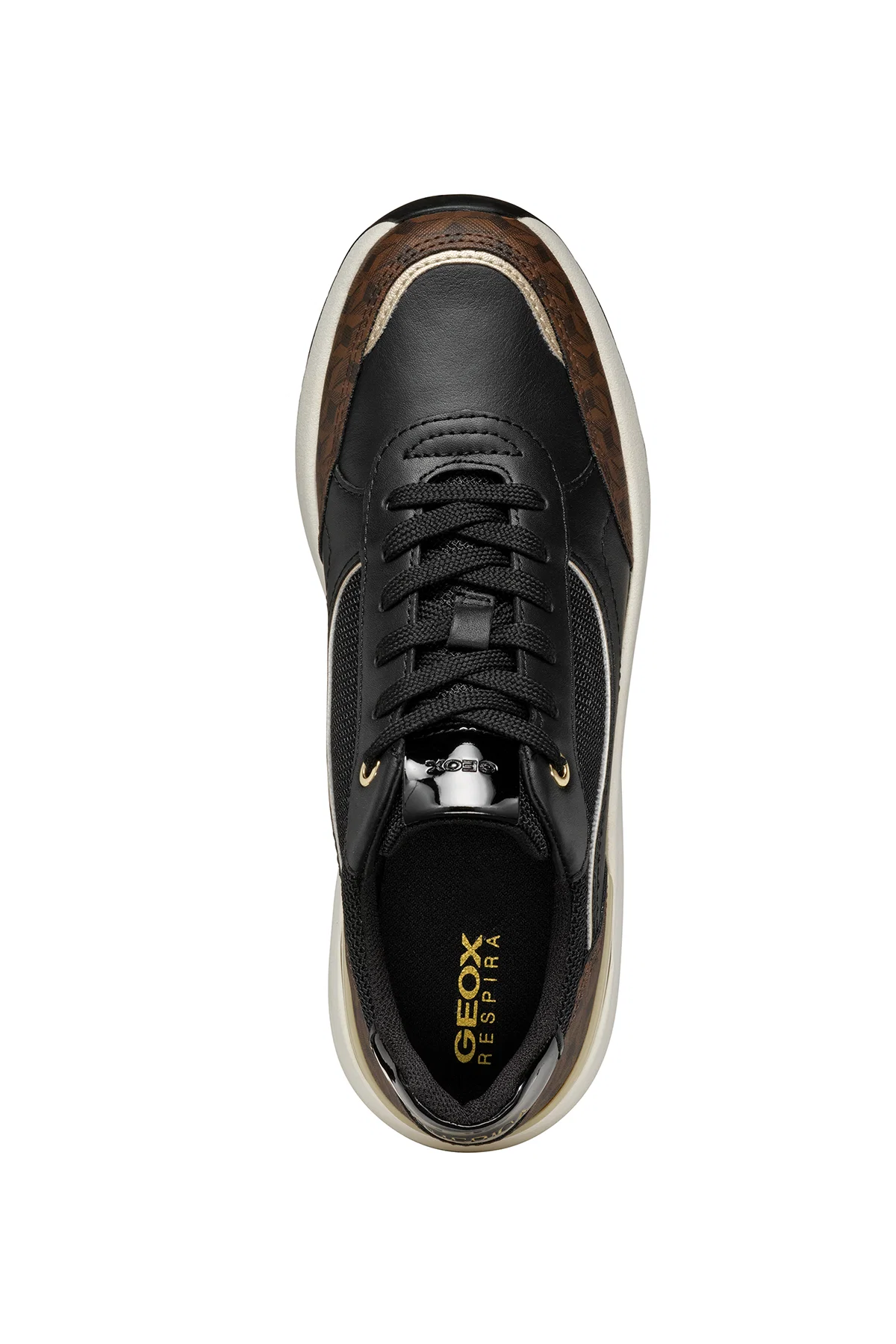 Geox Kadın Siyah D Spherica Bağcıklı Deri Sneaker - Image 6