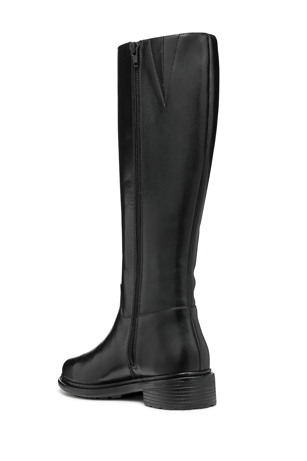 Geox Kadın Siyah D Walk Pleasure D - Smo.Lea Fermuarlı Deri Çizme - Image 5