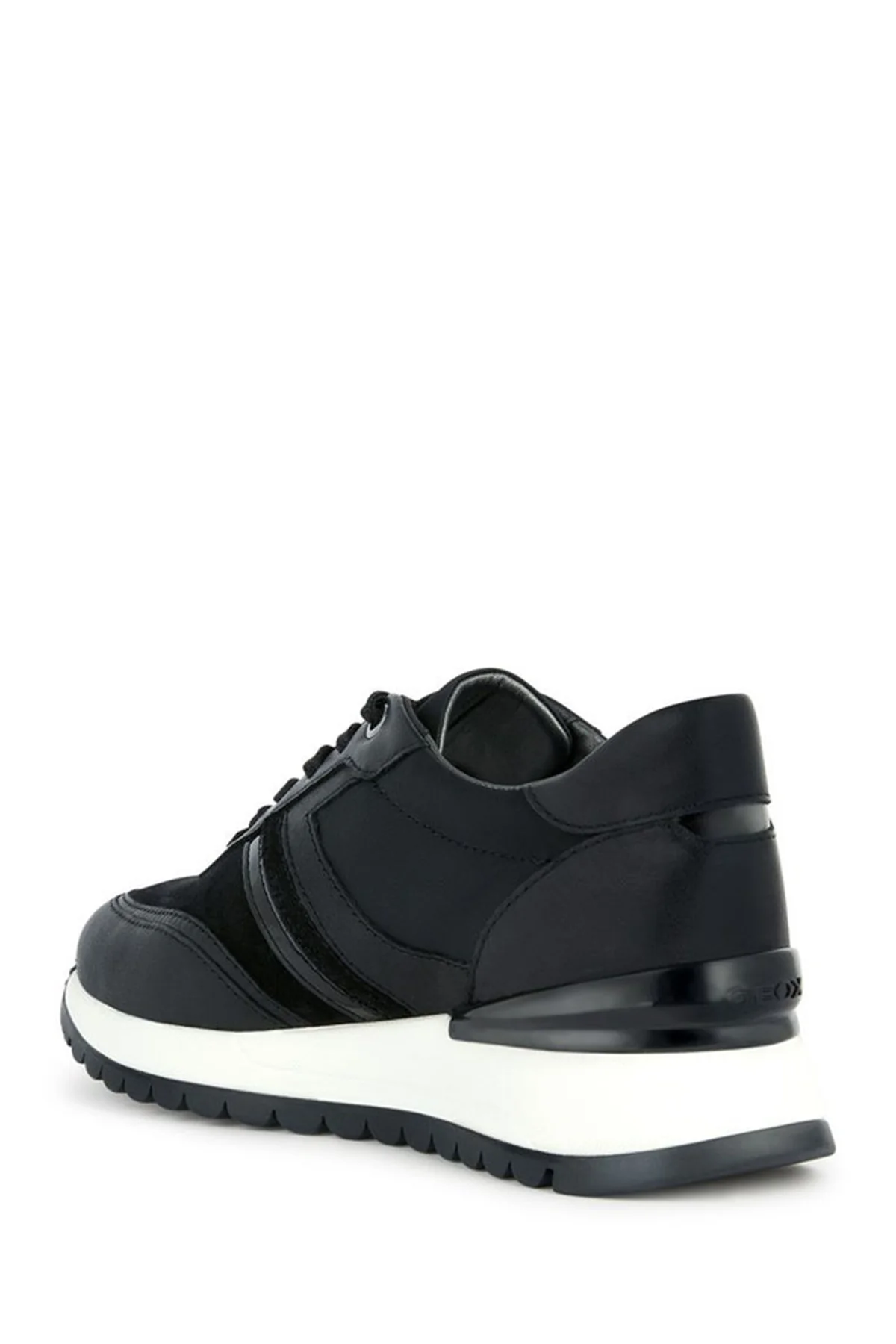 Geox Kadın Siyah Desya Deri Kalın Topuklu Bağcıklı Sneaker - Image 2