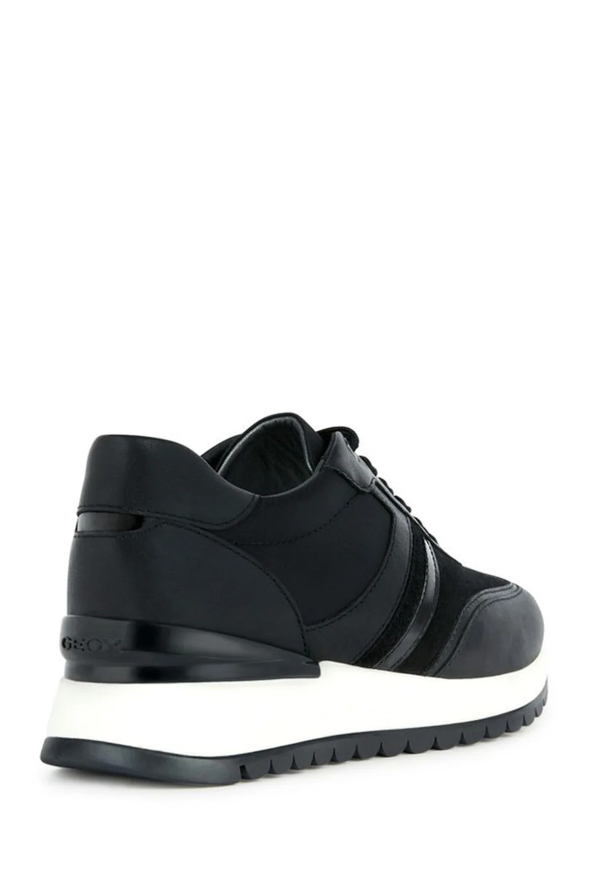 Geox Kadın Siyah Desya Deri Kalın Topuklu Bağcıklı Sneaker - Image 4