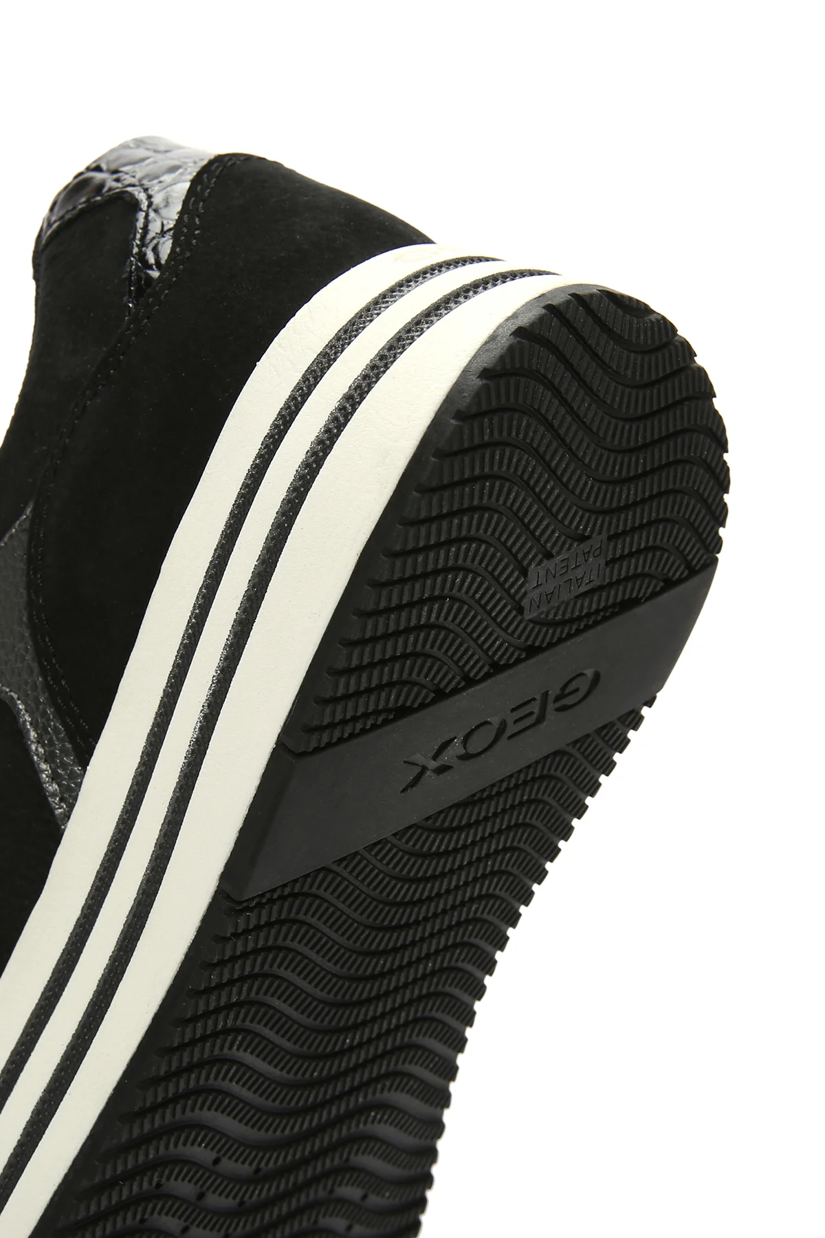 Geox Kadın Siyah Kency Kalın Tabanlı Bağcıklı Deri Sneaker - Image 8